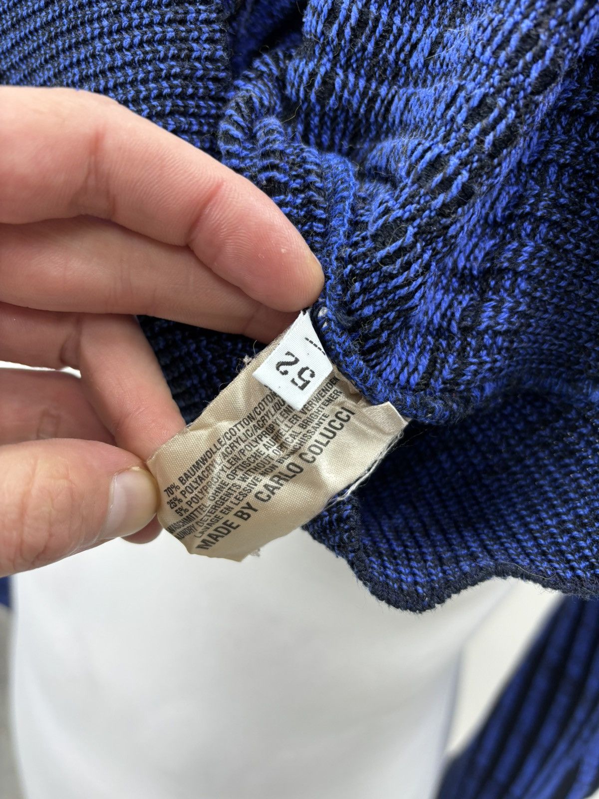 Carlo Colucci Mens sweater Carlo Colucci Size 52 Color Blue Size US L / EU 52-54 / 3 - 12 Thumbnail