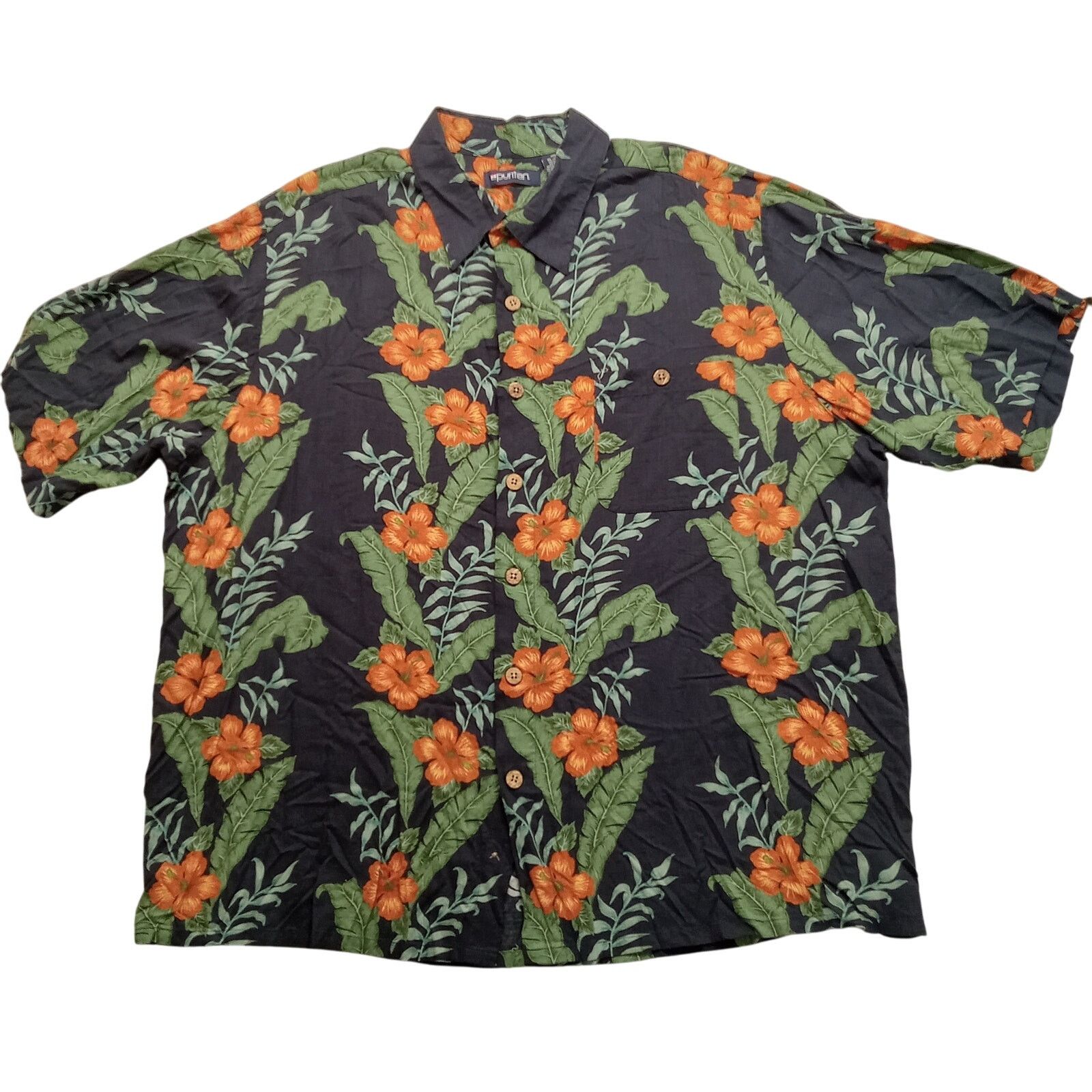 Puritan Puritan Hawaiian Shirt XL Men's Beachwear Short Sleeve Size US XL / EU 56 / 4 - 1 Thumbnail