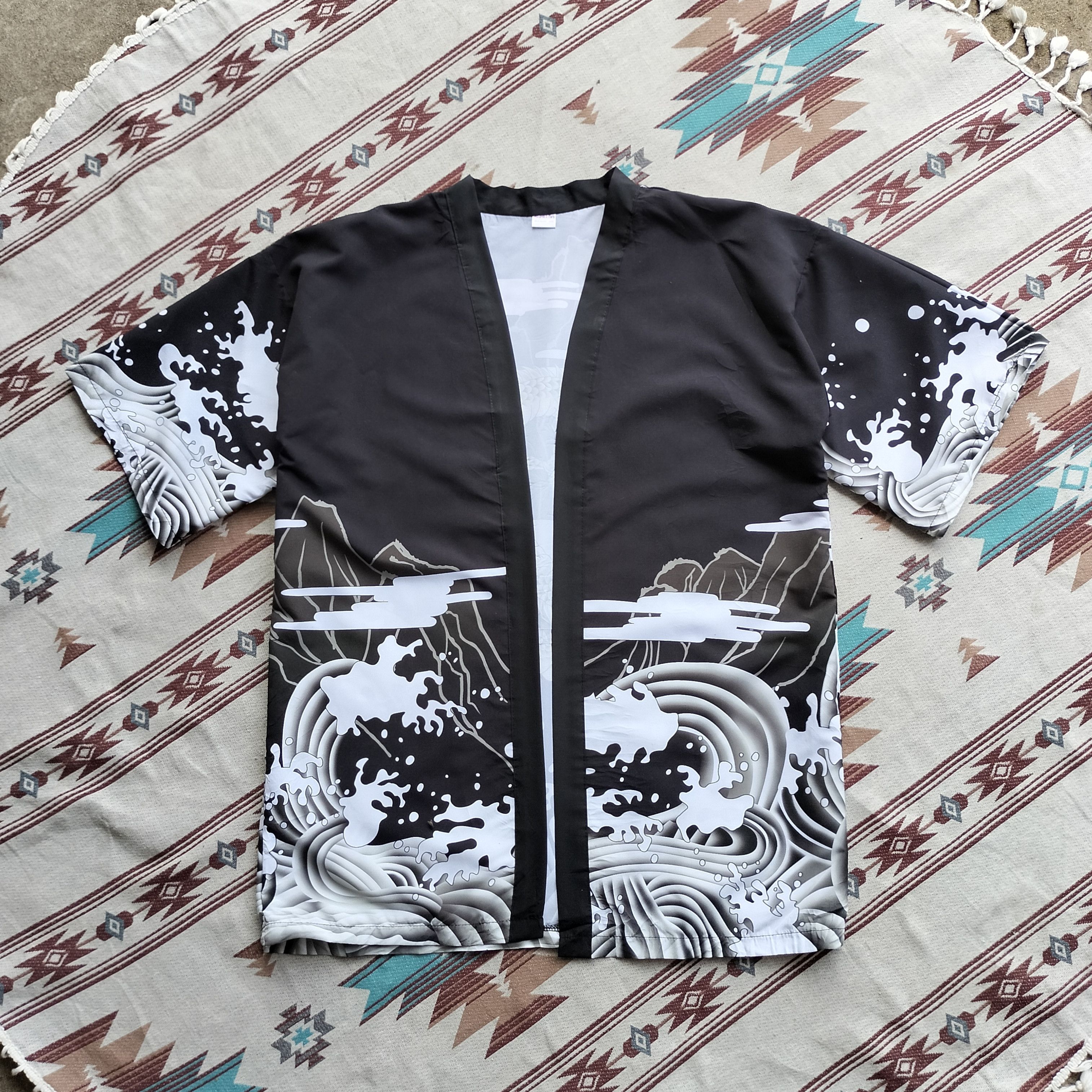 Sugar Cane japan kimono sukajan Anhelon dragon wave printed kimono Size US M / EU 48-50 / 2 - 2 Thumbnail