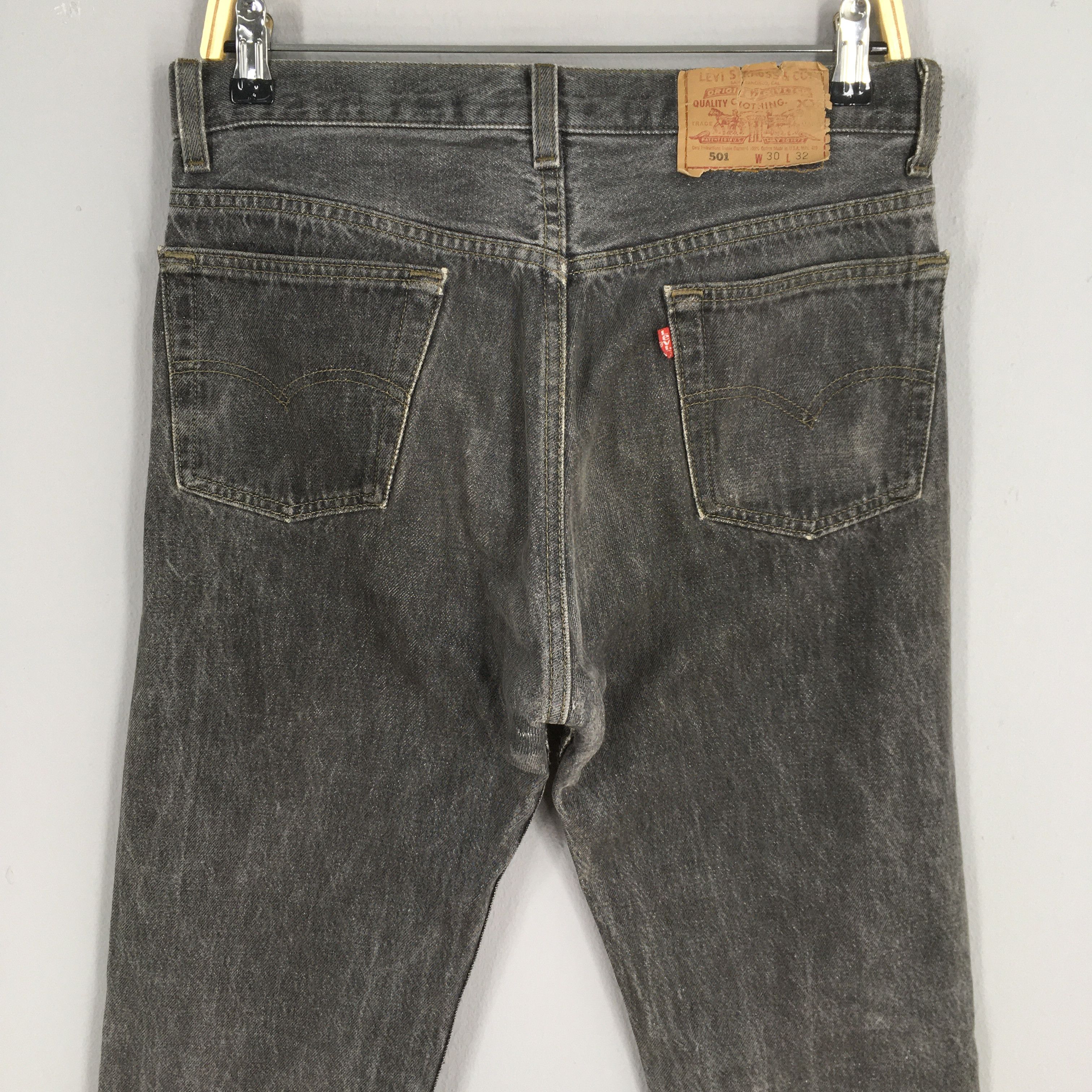 Levi's Size 30x30Vintage 90s Levi's 501 Faded Black Jeans S649 Size US 30 / EU 46 - 9 Thumbnail