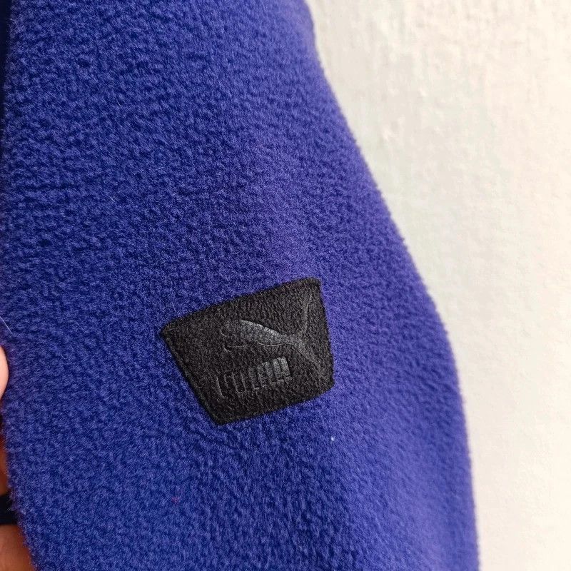Puma Vintage 80s Puma Purple Fleece Jacket Crazy Pattern Aztec M Size US M / EU 48-50 / 2 - 12 Thumbnail