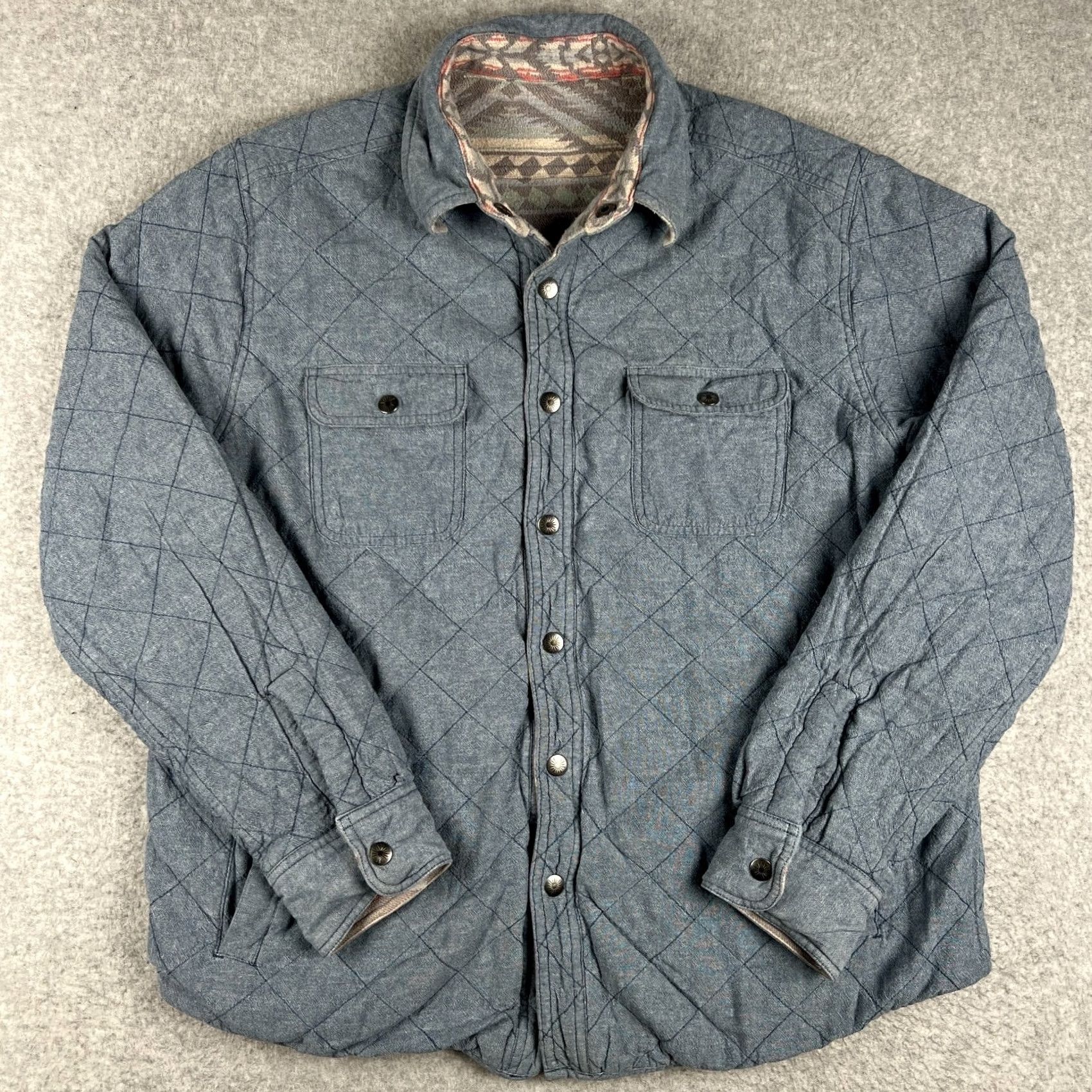 Faherty Faherty Bondi Reversible Jacket Aztec Southwest Large Mens Shirt Shacket Size US L / EU 52-54 / 3 - 3 Thumbnail