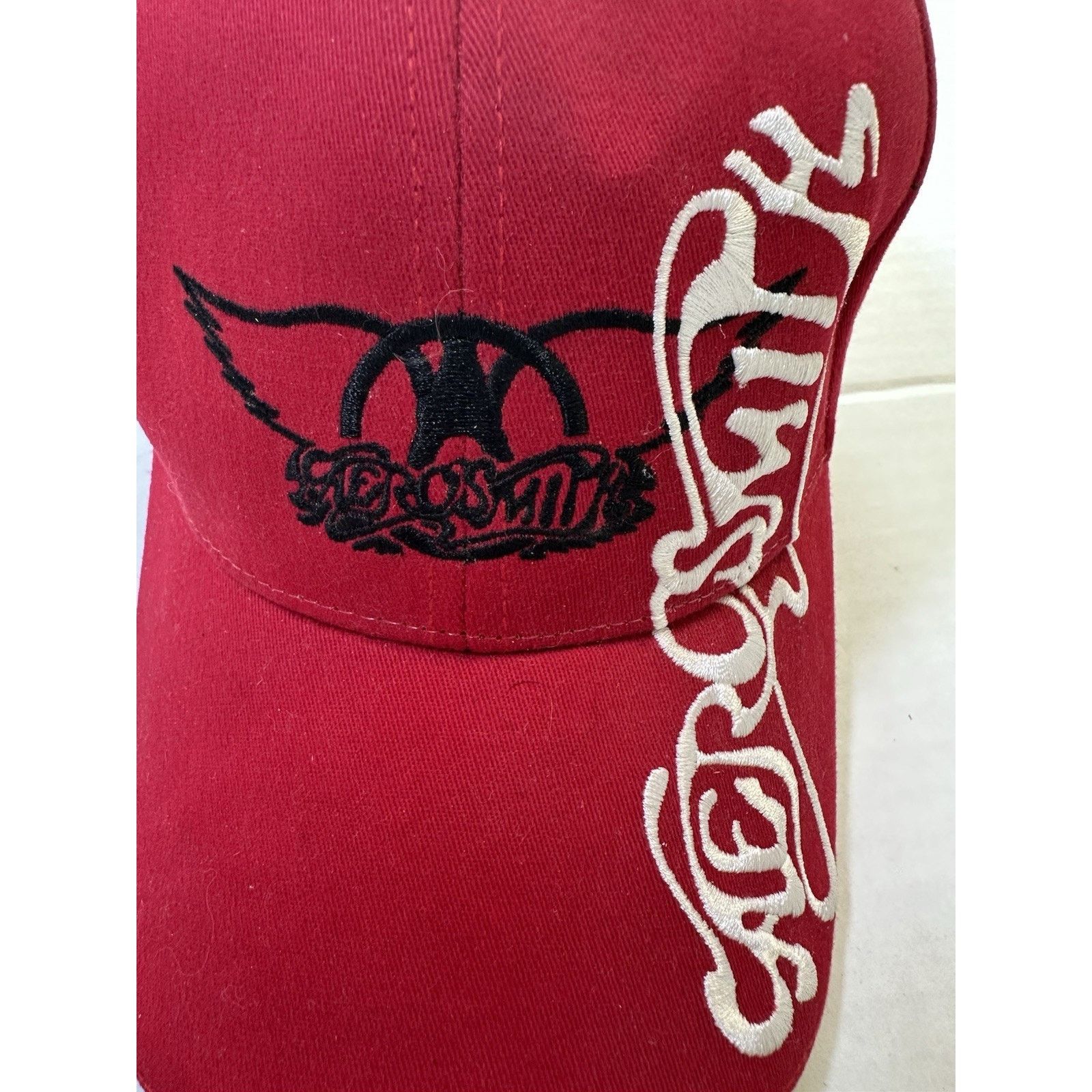 Aerosmith Bio Domes, Aerosmith- O Yeah- Red Cap/Hat 56CM/Regular VTG Size ONE SIZE - 2 Thumbnail