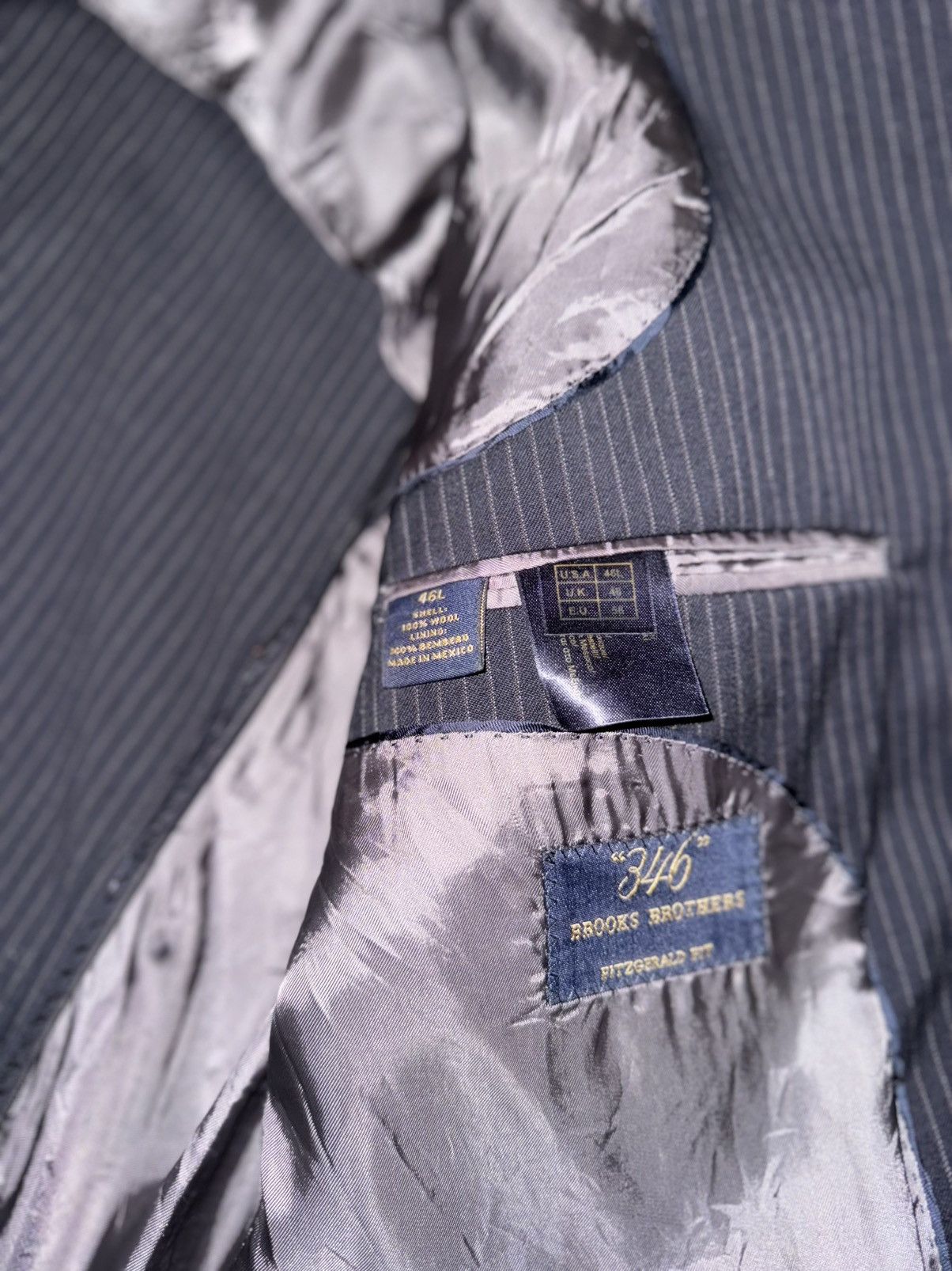 Brooks Brothers [46L] 00s Brooks Brothers 346 USA Stripe Blazer Jacket Size 46L - 6 Thumbnail