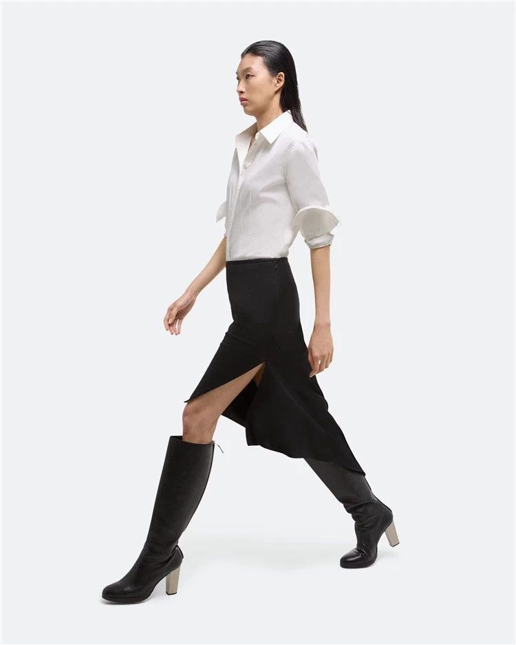 Helmut Lang HELMUT LANG Black wool dress skirt Size 25" / US 0 / IT 36 - 2 Thumbnail
