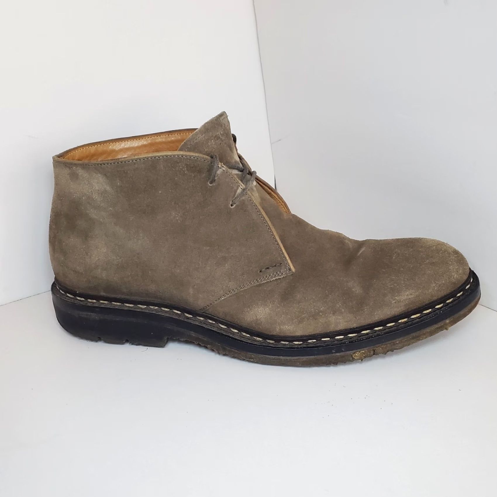 Heschung VINTAGE: No Heschung GENET Chukka Desert Boots Gray Mens US 11 Lace Up Suede Leather Lining Water Resistant 11 Gray Boots Size US 11 / EU 44 - 2 Thumbnail