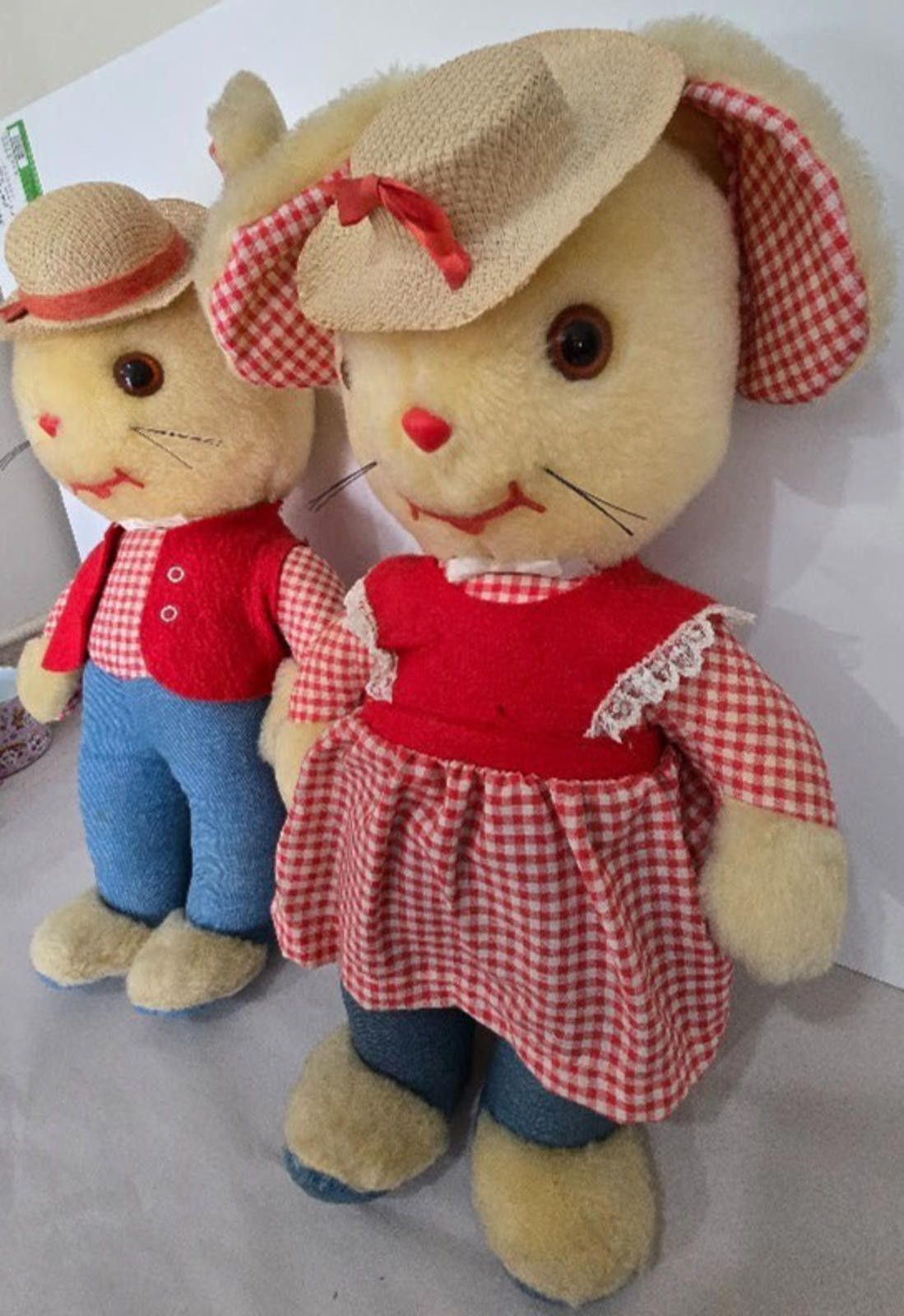Guns N' Roses Gund Vintage Boy and Girl Bunny Set 19" Standing Size ONE SIZE - 7 Thumbnail