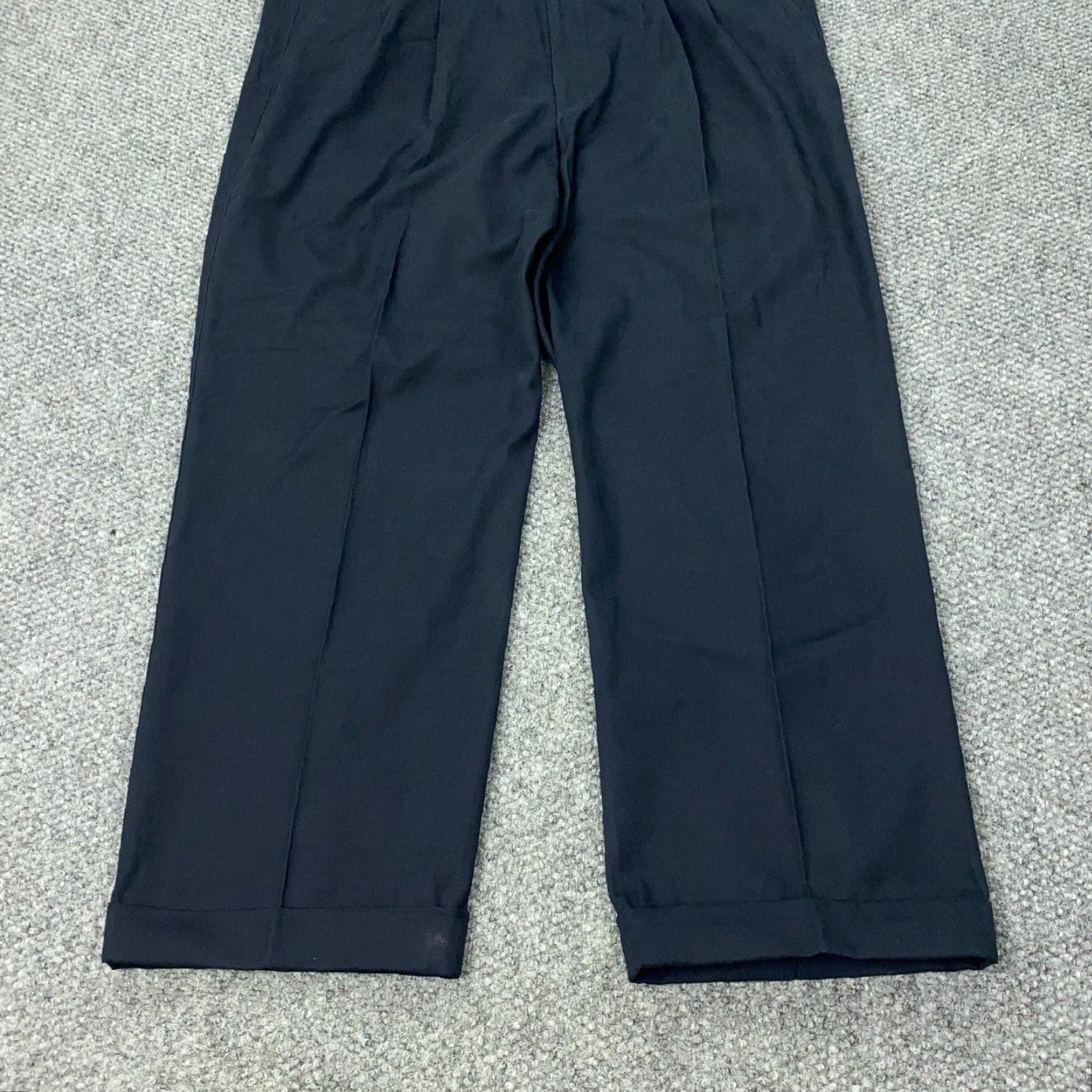 Vintage VINTAGE Hiltl Pants Mens Size 40/38 Blue Pleated Cuffed Trouser 29" Inseam Business NWT Size US 39 - 3 Thumbnail