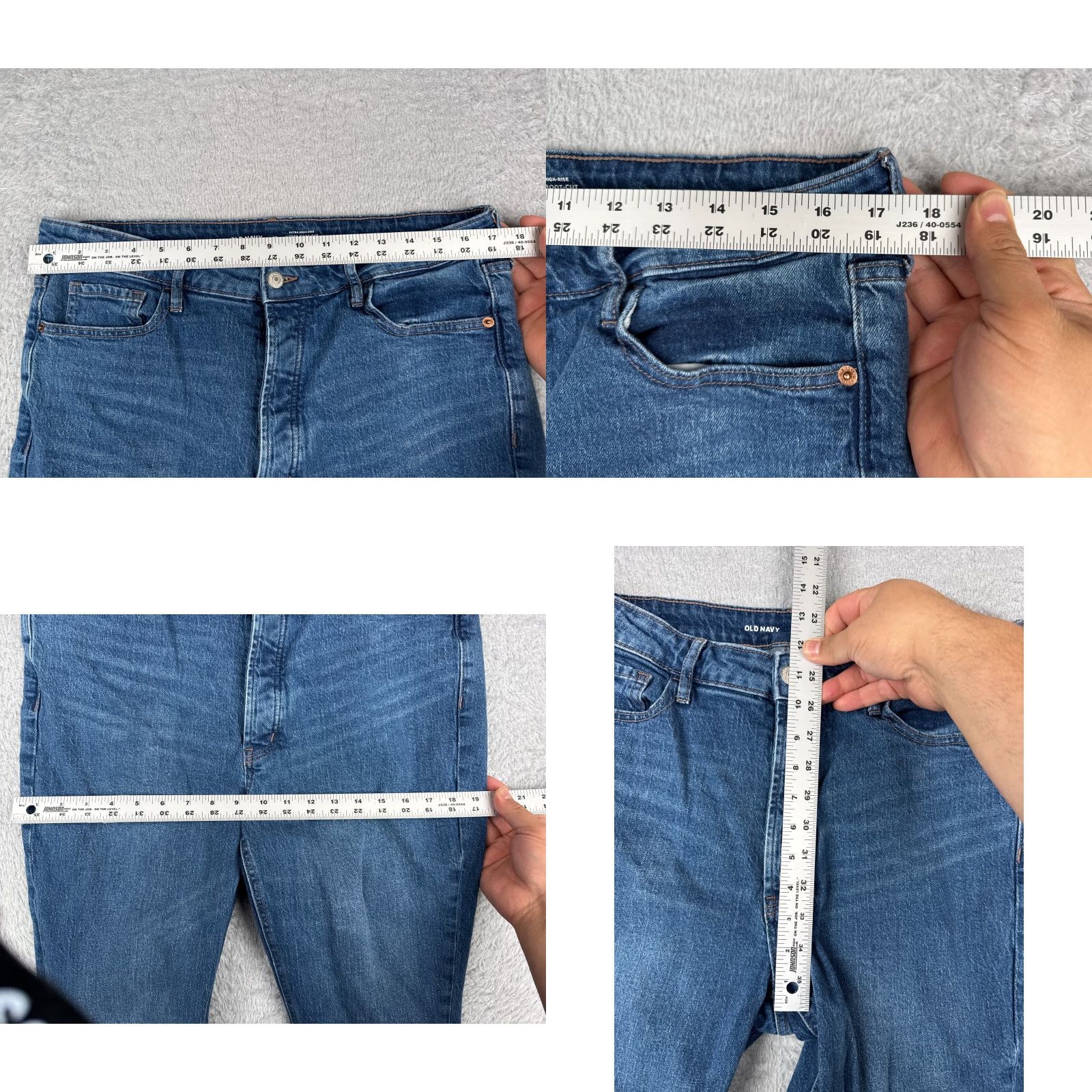 Old Navy Old Navy Jeans Womens 12 Blue Denim Kicker Bootcut Extra High Rise Cotton 34x31 Size 34" / US 12 / IT 48 - 8 Thumbnail