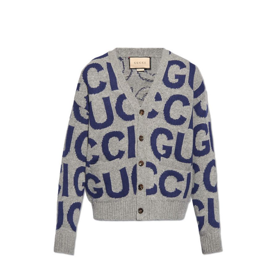 Gucci GUCCI Gray Wool Cardigan New & Authentic (Men's size:M;) Size US M / EU 48-50 / 2 - 1 Preview
