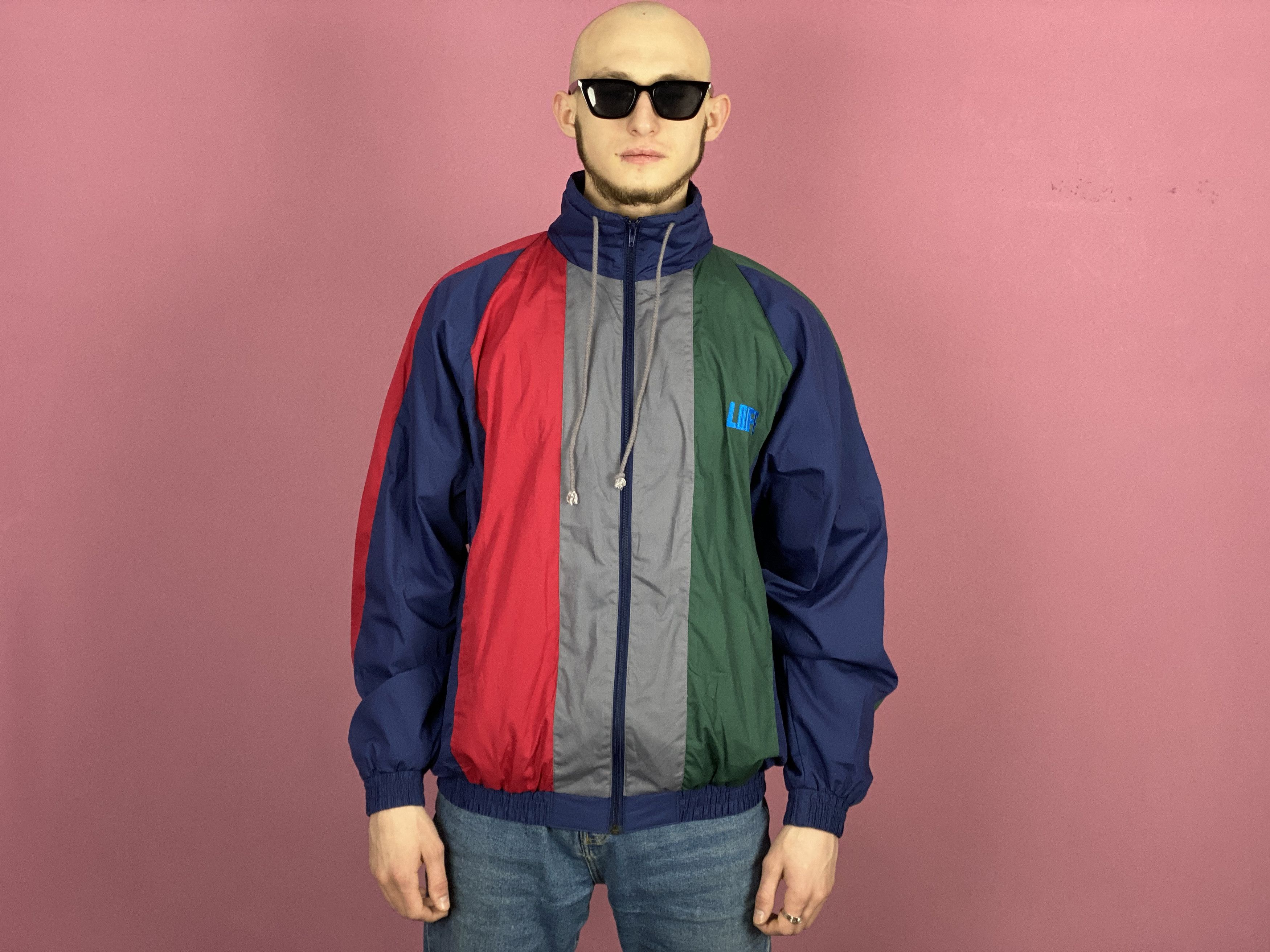 Vintage 90s Vintage Men's Windbreaker Jacket - XL Size US XL / EU 56 / 4 - 4 Thumbnail