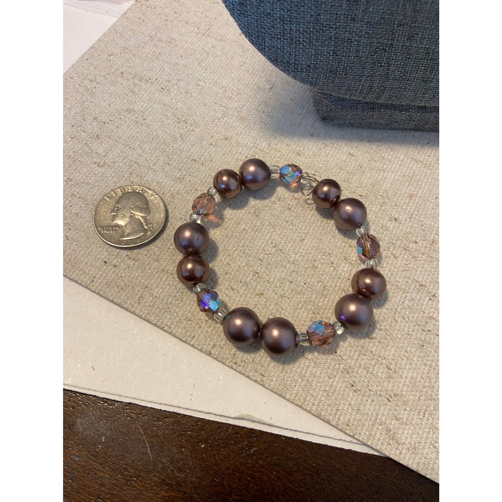 Handmade Handmade purple bead bracelet Size ONE SIZE - 2 Thumbnail