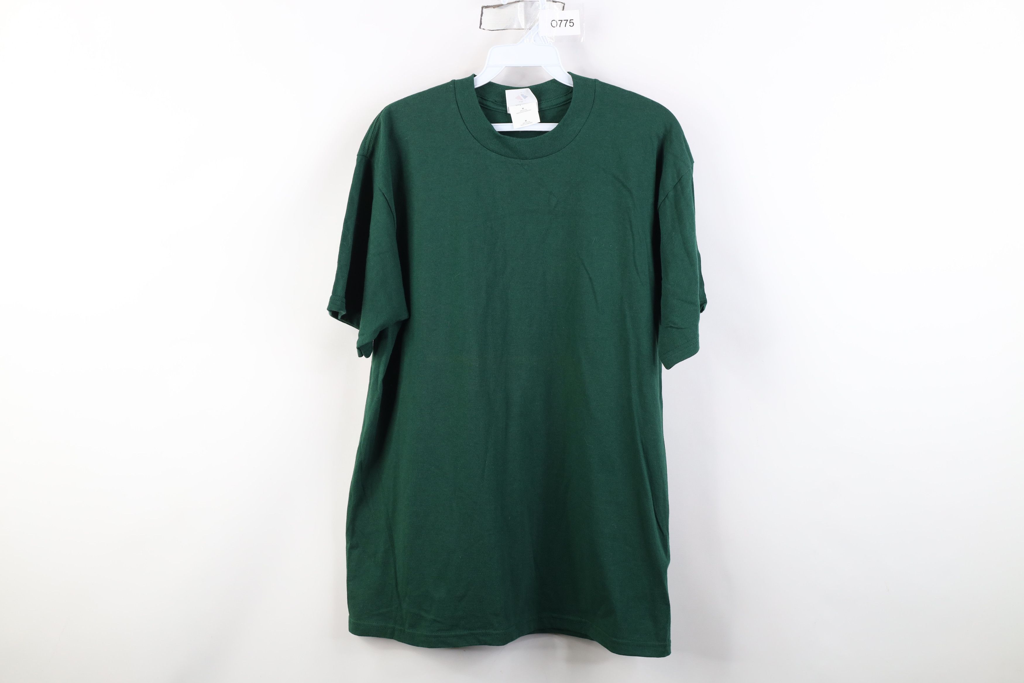 Vintage Vintage 90s Streetwear Blank Short Sleeve T-Shirt Green Size US M / EU 48-50 / 2 - 1 Thumbnail
