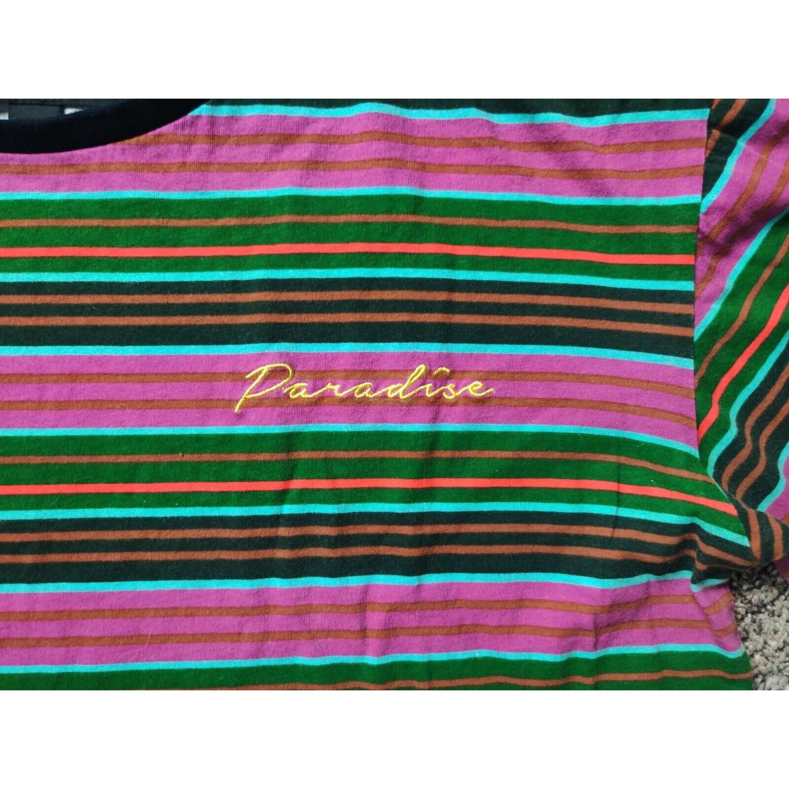 Pacsun PACSUN Shirt Adult Mens Medium Dark Pink Striped Paradise Size US M / EU 48-50 / 2 - 2 Thumbnail