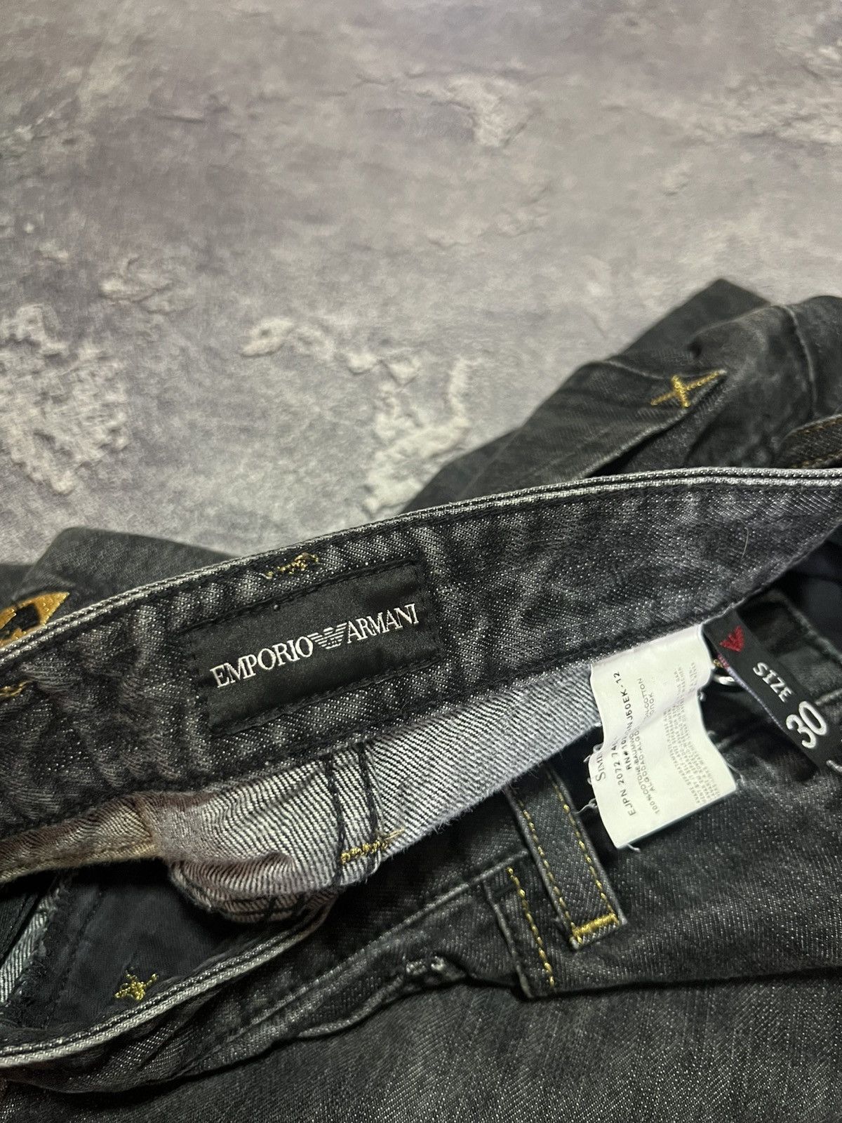 Emporio Armani Emporio Armani Selvedge Denim Pants Vintage Washed Black Size US 30 / EU 46 - 8 Thumbnail