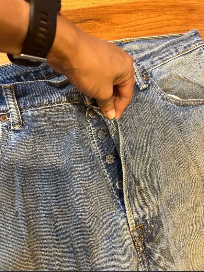 Levi's Disstressed Jeans Levis 501/ Workwear / Button Fly /Street Size US 39 - 8 Thumbnail