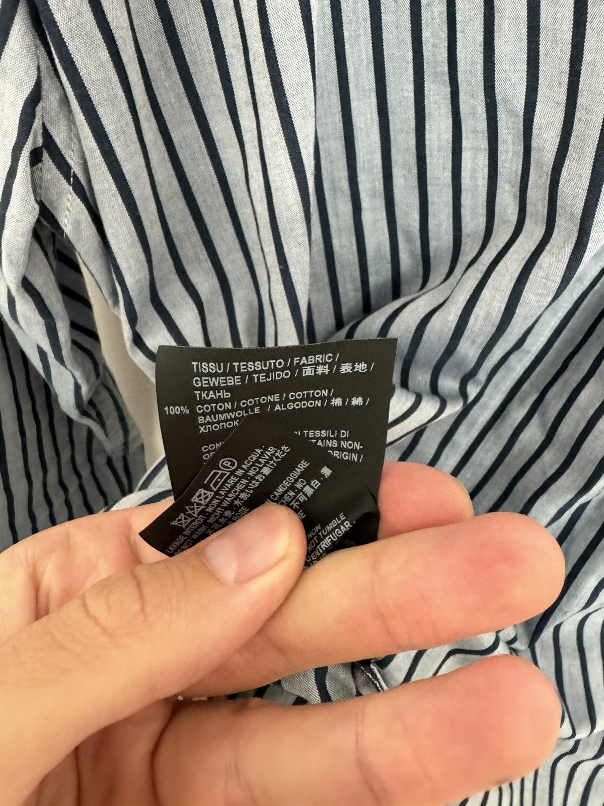 Saint Laurent Paris Saint Laurent Paris Stripped Button Down Size US XL / EU 56 / 4 - 5 Thumbnail