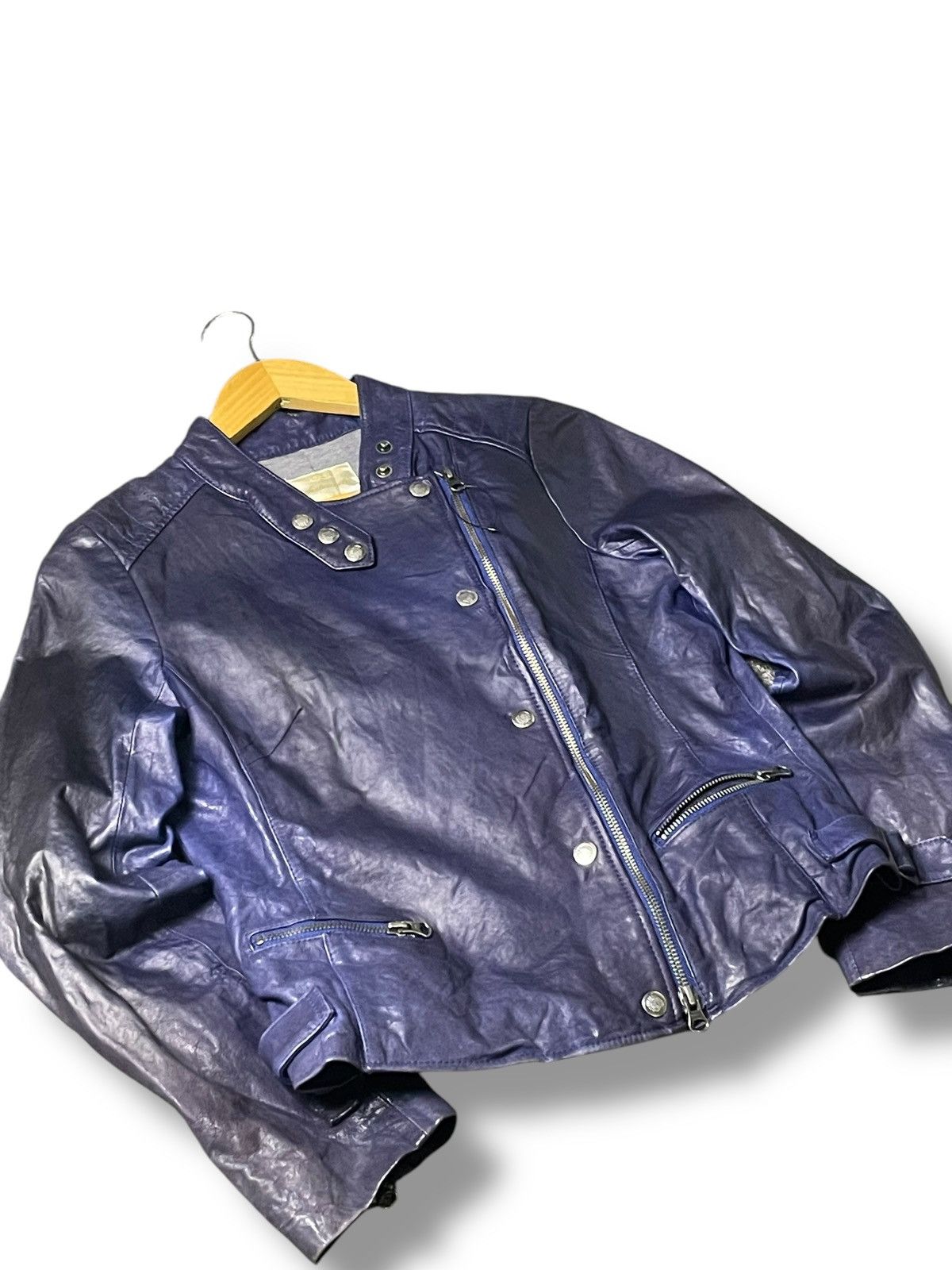 Japanese Brand Japanese Brand Cropped Leather Jacket (54) Size US XXS / EU 40 - 5 Thumbnail