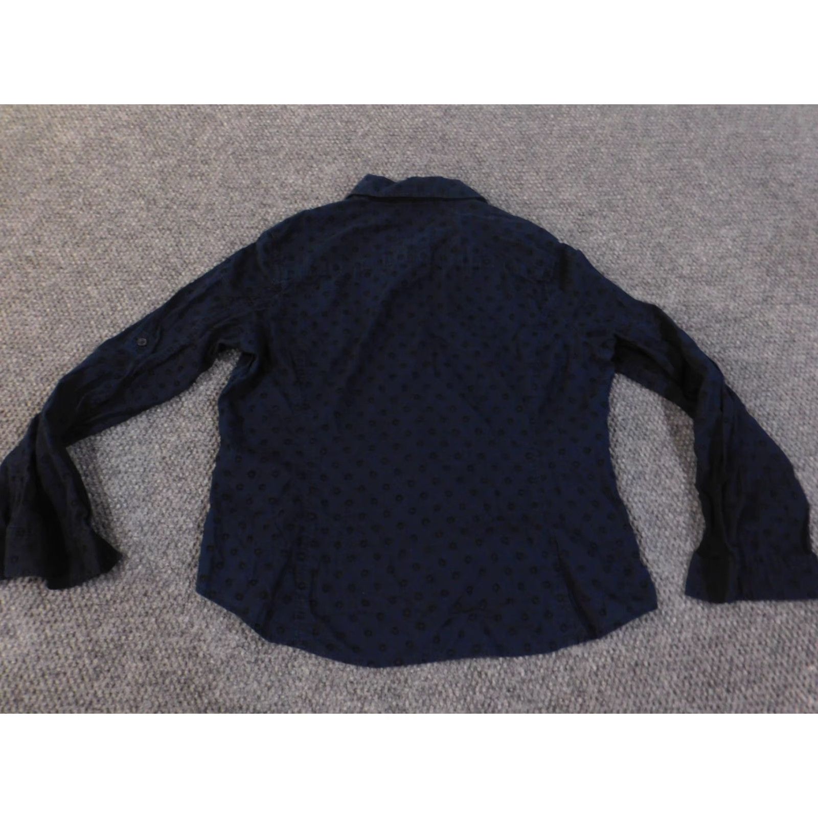 Jones New York Jones New York Shirt Button-Up Womens L Blue Geometric Cotton Rayon Casual Stretch Regular Size L Size L / US 10 / IT 46 - 7 Thumbnail