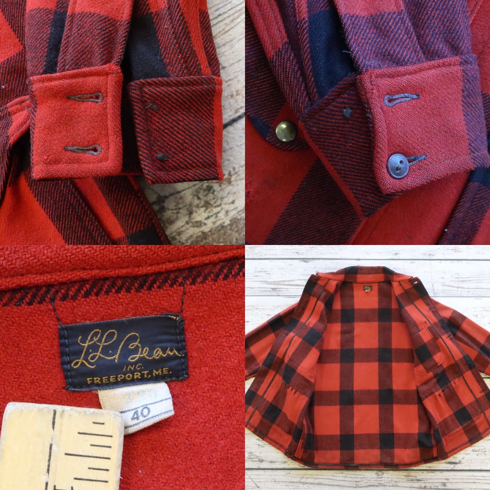 Vintage VINTAGE LL Bean Wool Jacket Mens 40 Red Parka Wool Jacket 40 Mens Red Vintage LL Bean Wool Jacket Size US XXS / EU 40 - 9 Thumbnail