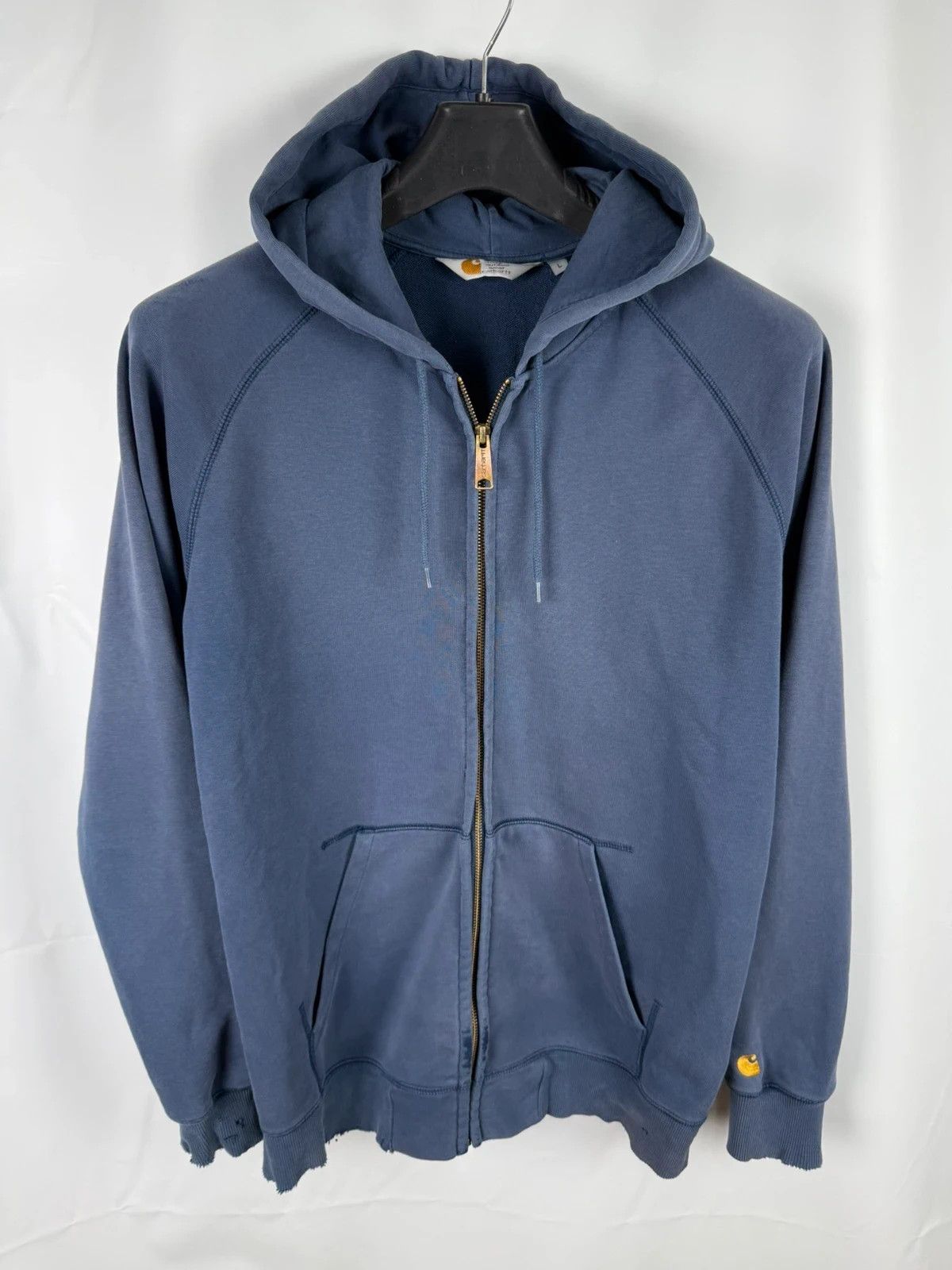 Carhartt Wip Carhartt Chase Zip Hoodie Destroyed Sun Faded size L Size US L / EU 52-54 / 3 - 1 Thumbnail