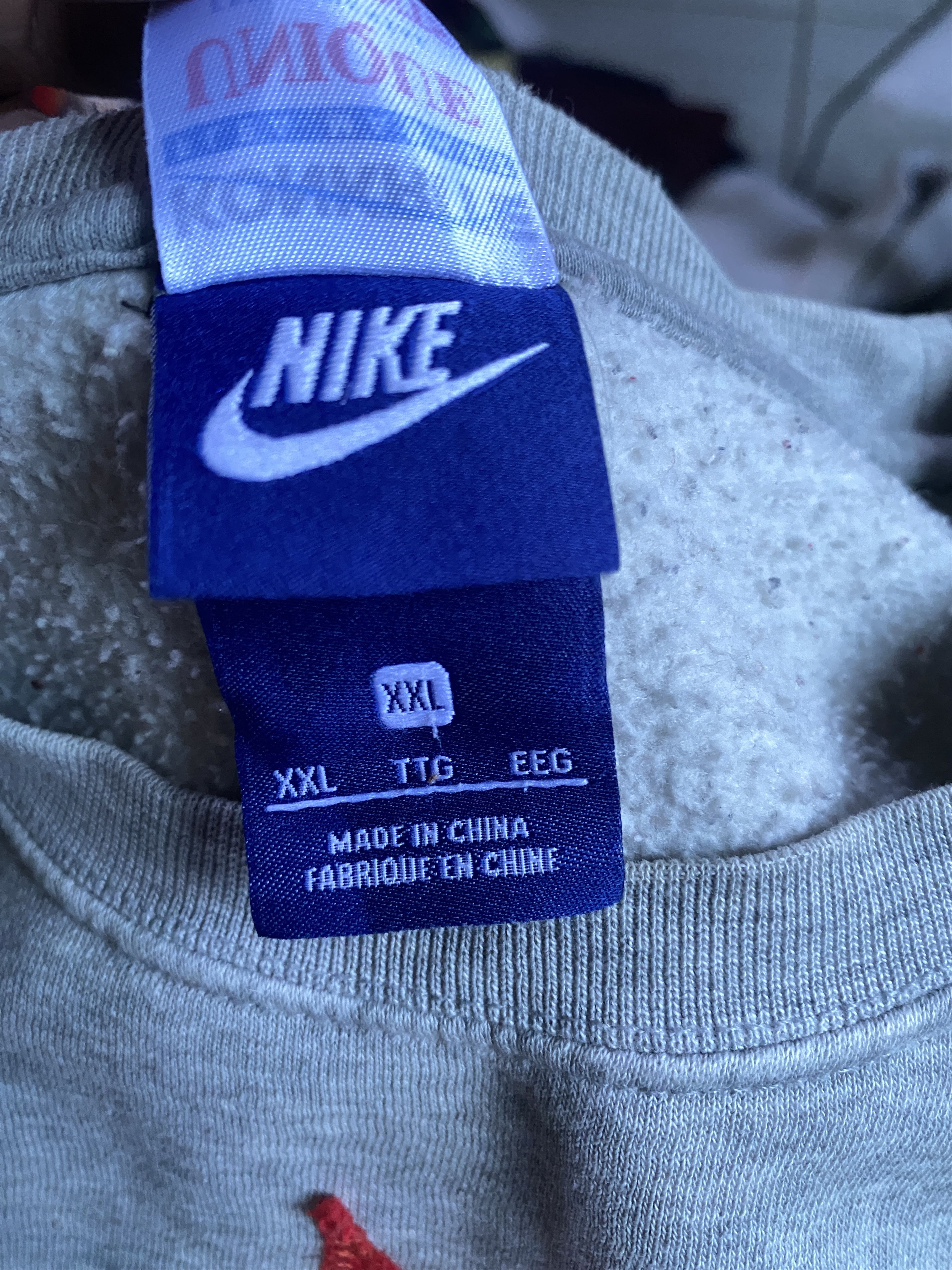 Handmade × Nike 1OF1 REWORKED NIKE FLAME GREY SWEATSHIRT SIZE XL Size US XL / EU 56 / 4 - 8 Thumbnail