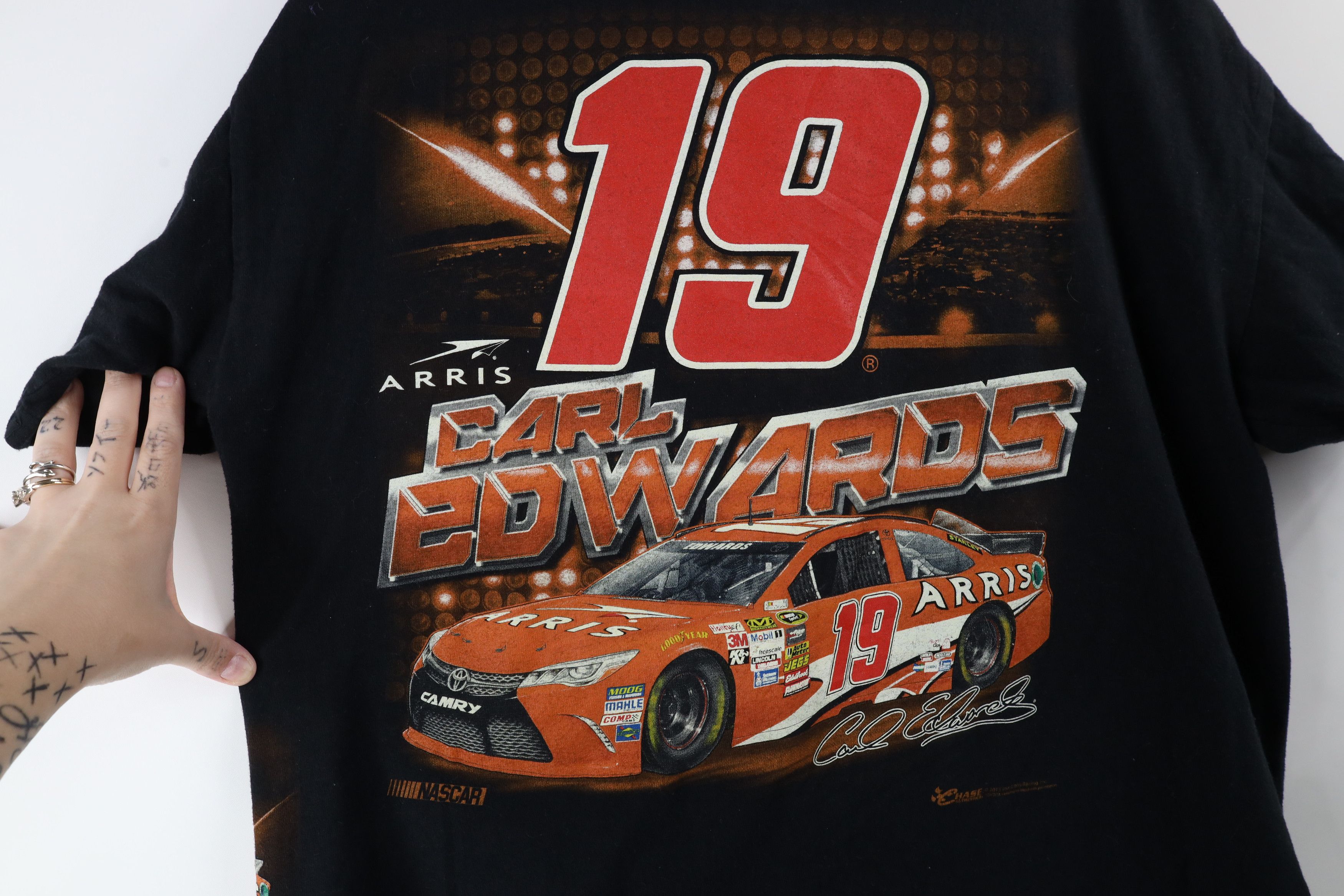 Vintage Y2K NASCAR Out All Over Print Carl Edwards Racing T-Shirt Size US L / EU 52-54 / 3 - 8 Thumbnail