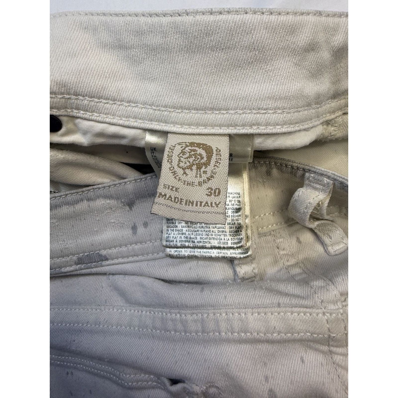 Diesel Diesel Men's Sleenker Slim Skinny Paint White Jeans Size 30 Size US 30 / EU 46 - 3 Thumbnail