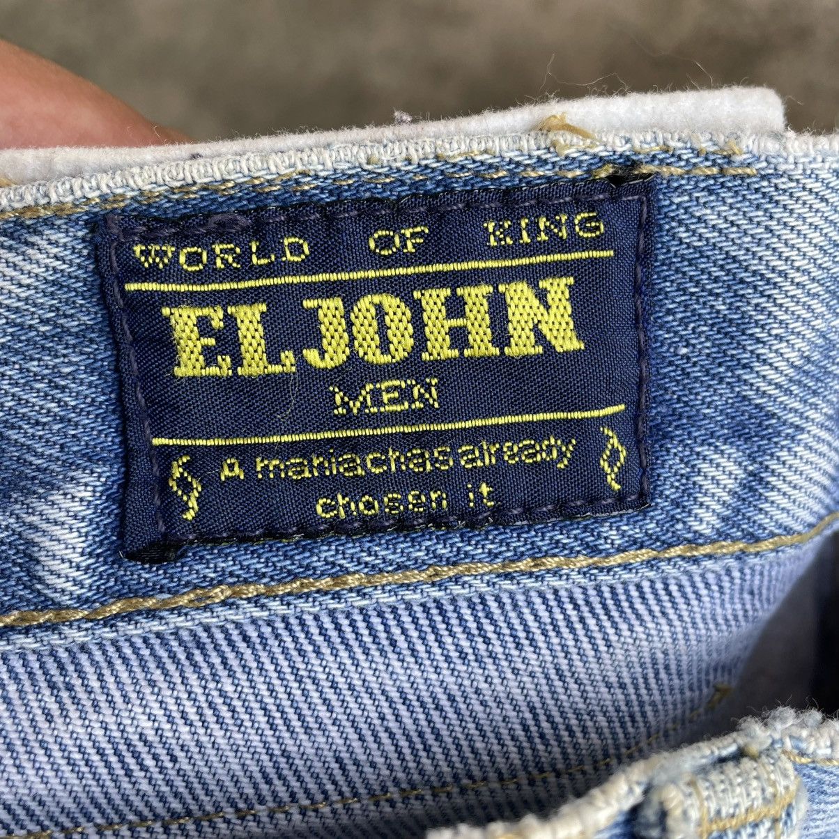 Japanese Brand 🔥Vintage 80s EL JOHN Stoned Washed Ripped Distress Jeans Size US 32 / EU 48 - 15 Thumbnail