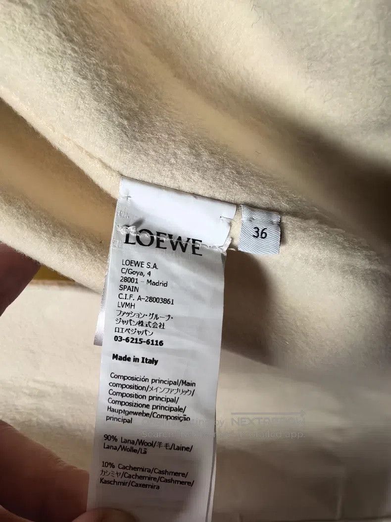 Loewe Loewe Beige Cashmere and Wool Coat, 90% Wool 10% Cashmere Size XS / US 0-2 / IT 36-38 - 4 Thumbnail