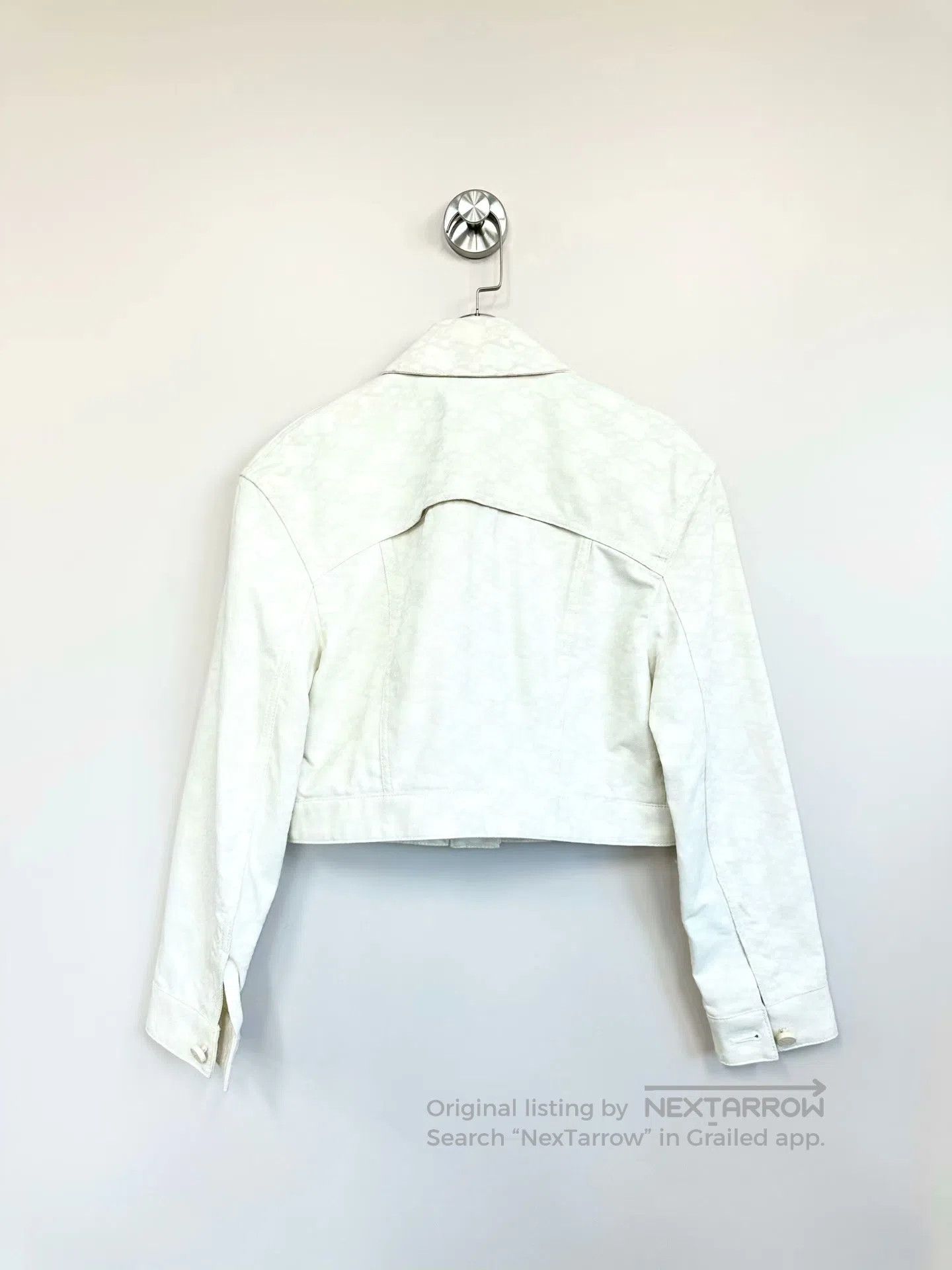 Fendi FENDI Beige Printed Short Denim Jacket| Size S / US 4 / IT 40 - 2 Thumbnail