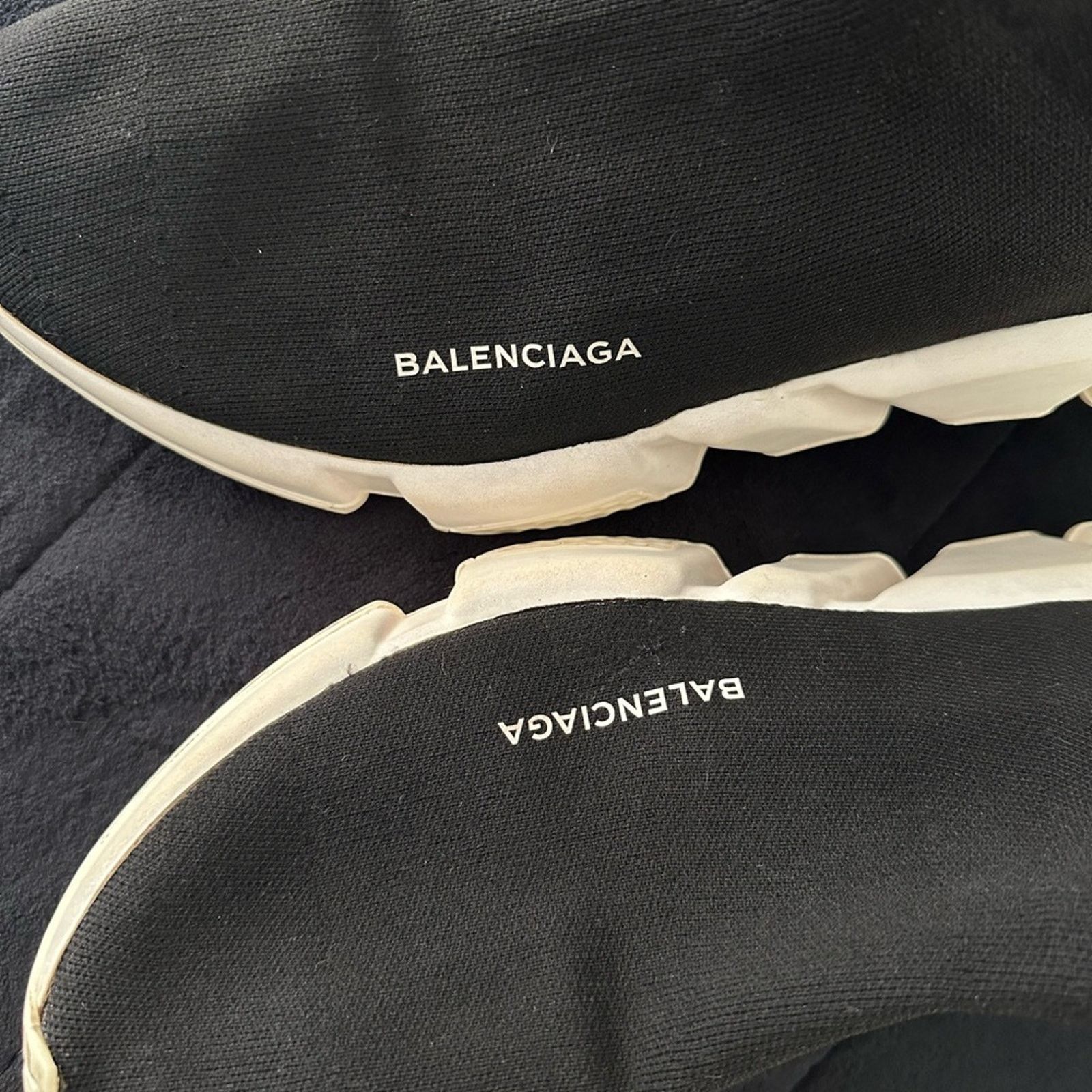 Balenciaga Speed Trainers EU 47 US 14 Mid-top Black sock White rubber Size US 14 / EU 47 - 2 Thumbnail