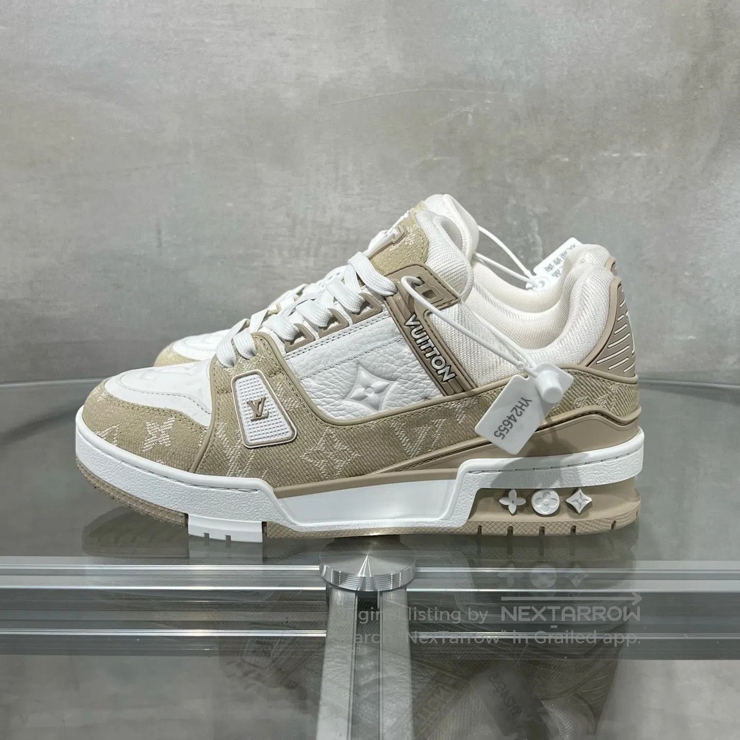 Louis Vuitton Louis Vuitton Trainer New Khaki Jeans shoes Size US 6 / IT 36 - 3 Thumbnail