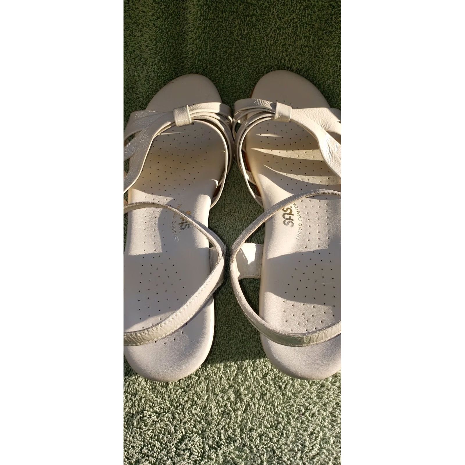 SAS SAS Women's Slingback Sandal Ankle Strap Ivory Size 11B Leather Buckle Sandals Women US 11 M Size US 11 / IT 41 - 5 Thumbnail