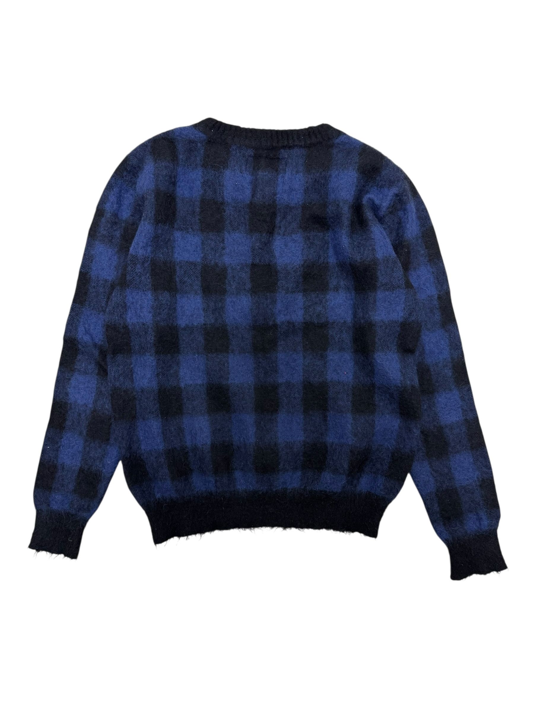 Wacko Maria Wacko Maria Guilty Parties Blue Checkered Mohair Sweater Size US L / EU 52-54 / 3 - 2 Thumbnail