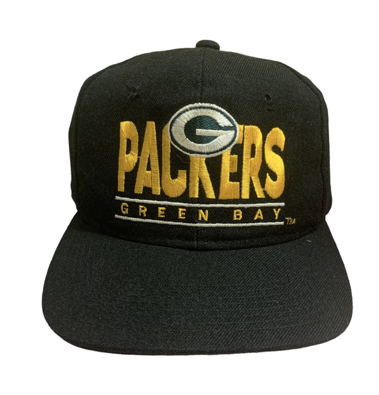 Vintage Green Bay Packers Youngan Snapback Hat Vintage Wool Big L Size ONE SIZE - 2 Thumbnail
