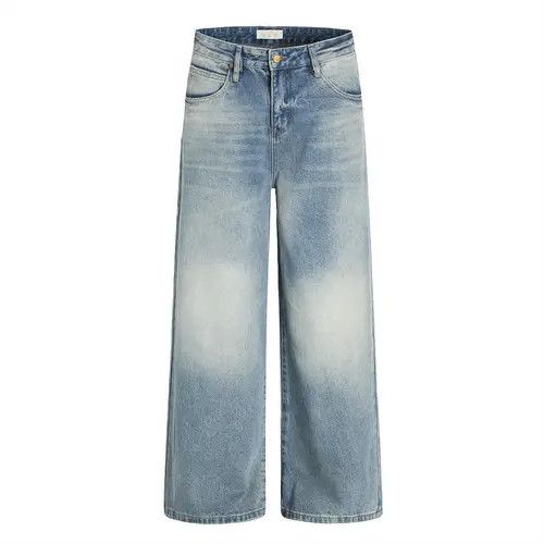 Japanese Brand × Jean Street punk washed gradient loose straight distressed jeans Size US 34 / EU 50 - 1 Thumbnail