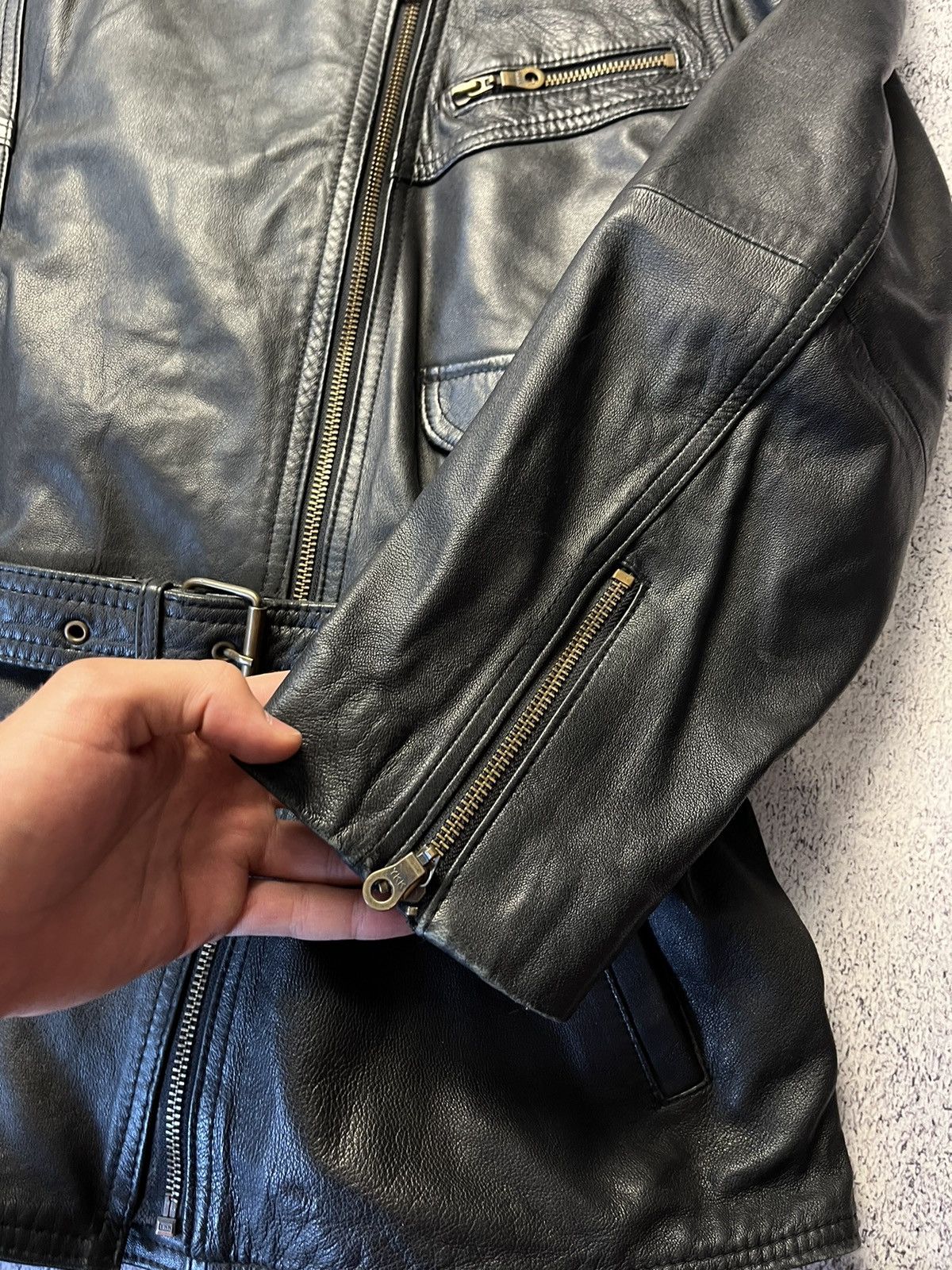 Vintage Crazy True Vintage Cycle Rider Leather Jacket Biker Rare Size US L / EU 52-54 / 3 - 15 Thumbnail