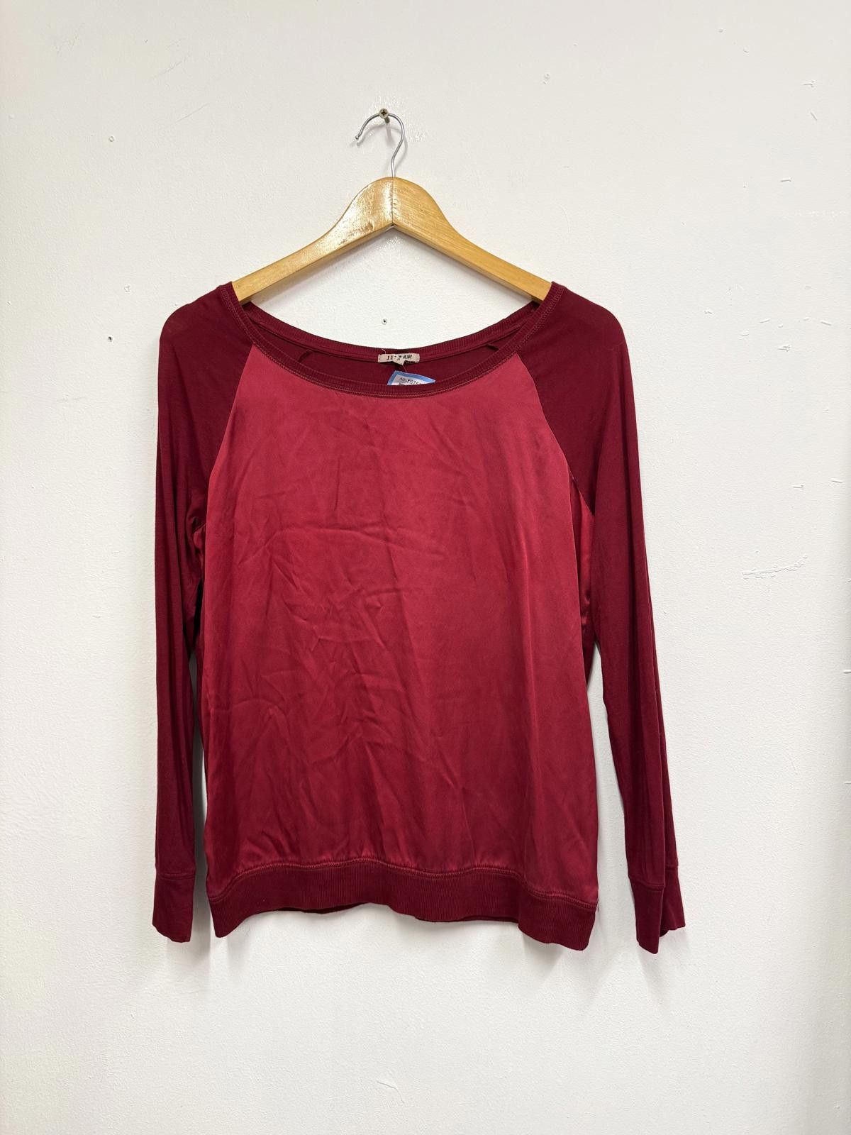 Jigsaw Jigsaw Burgundy Long Sleeve Top Size Small Size S / US 4 / IT 40 - 1 Thumbnail
