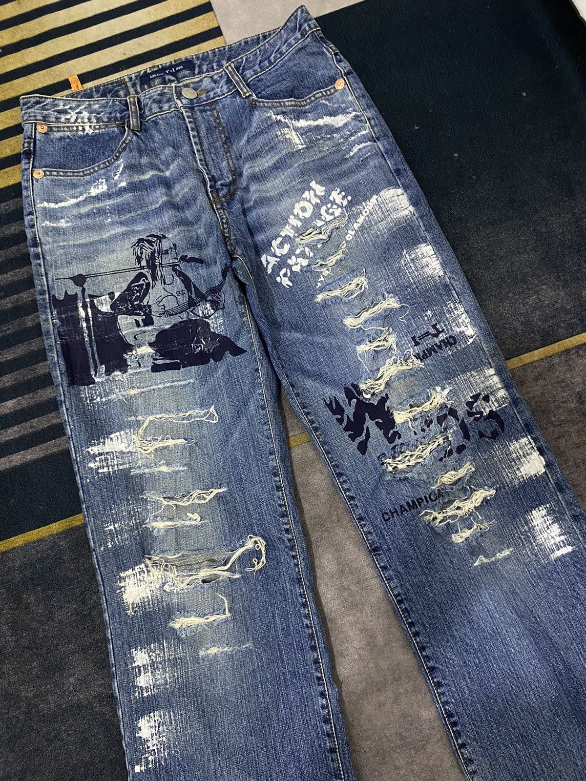 Vintage Y2K TI JEANS PUNK STYLE PANTS Size US 32 / EU 48 - 2 Thumbnail