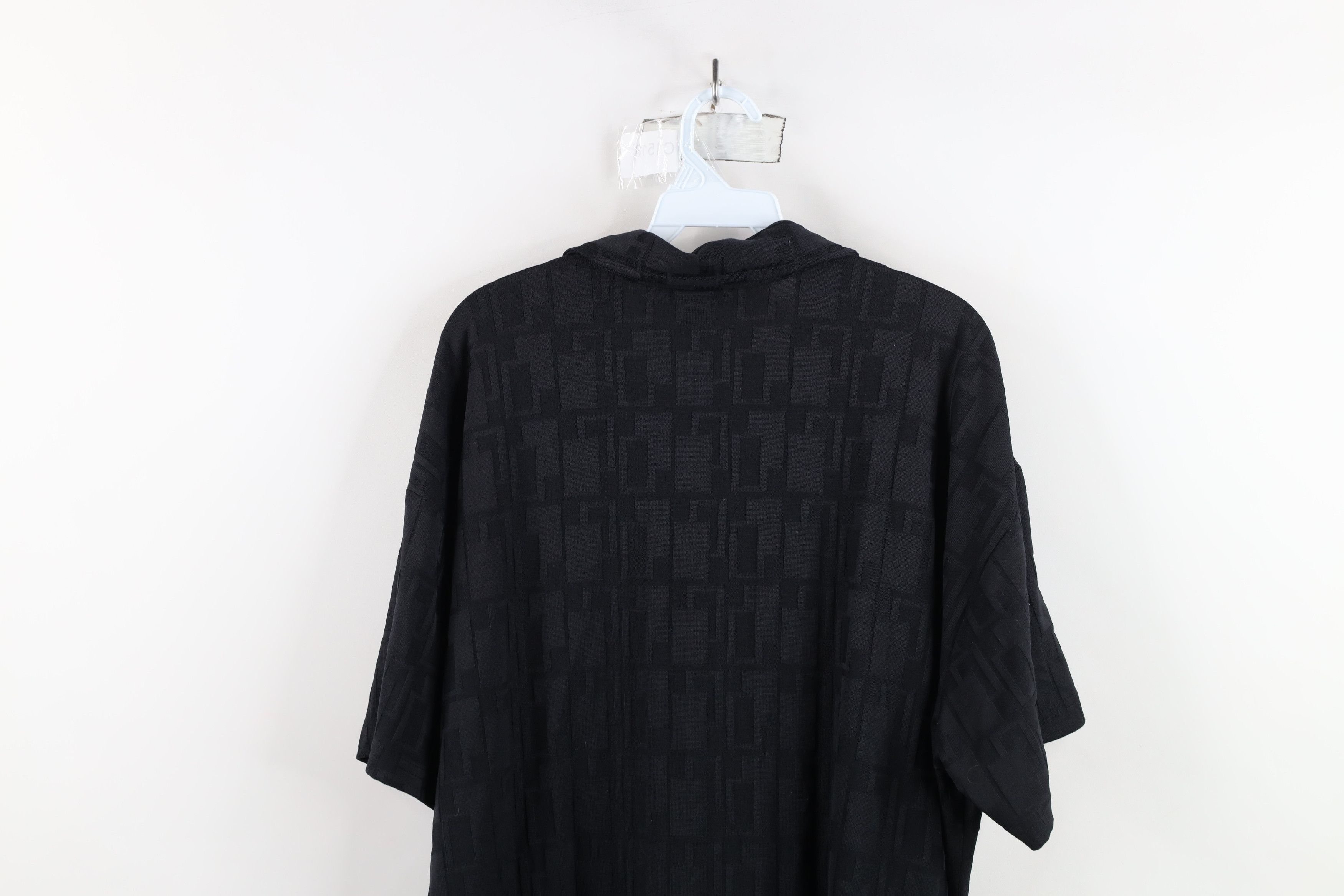 Vintage Vintage 90s Streetwear Dance Rave Button Shirt Black USA Size US XXL / EU 58 / 5 - 10 Thumbnail