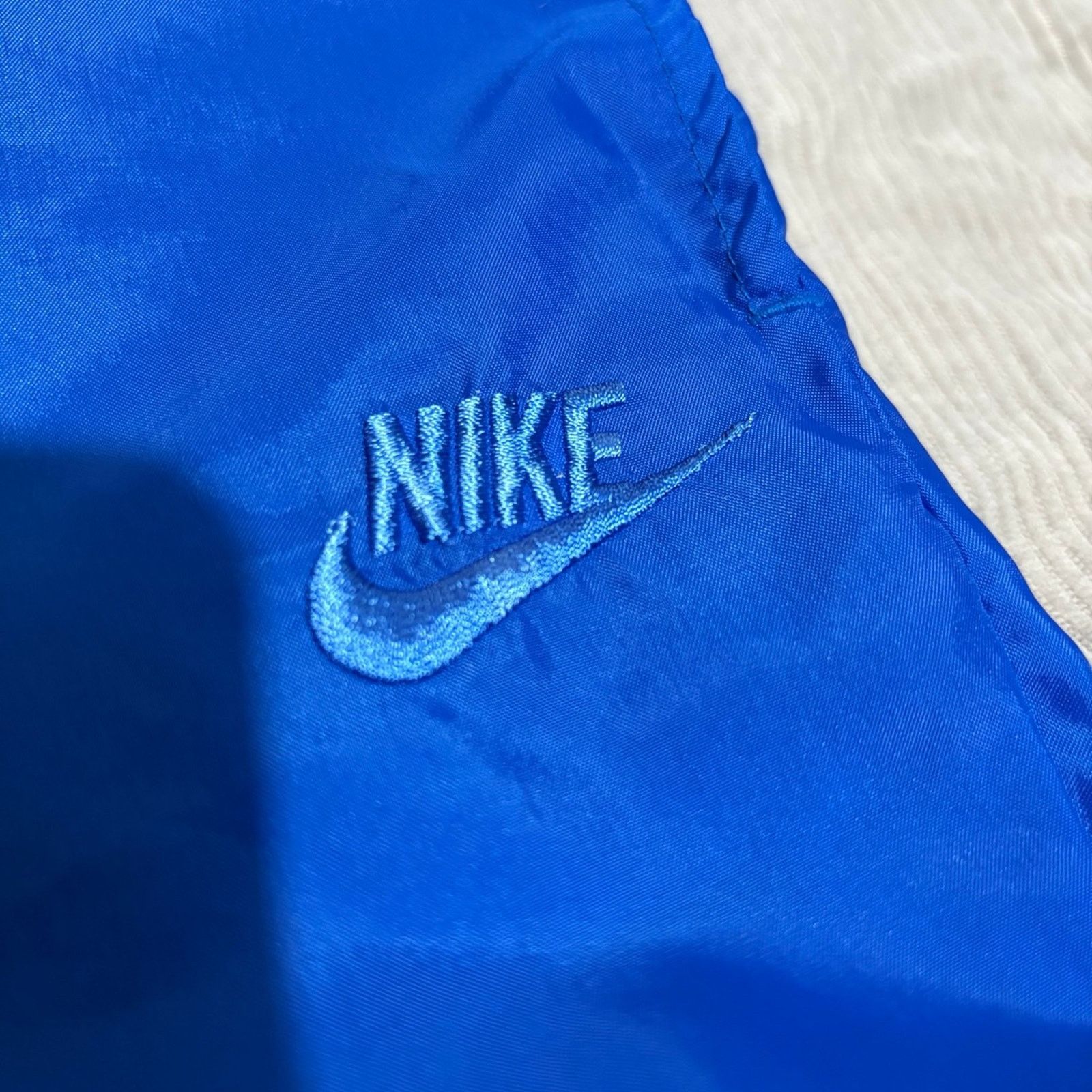 Nike × Vintage Xs 1980s Nike Windbreaker track pants Blue logo zip y2k Size US 28 / EU 44 - 3 Thumbnail