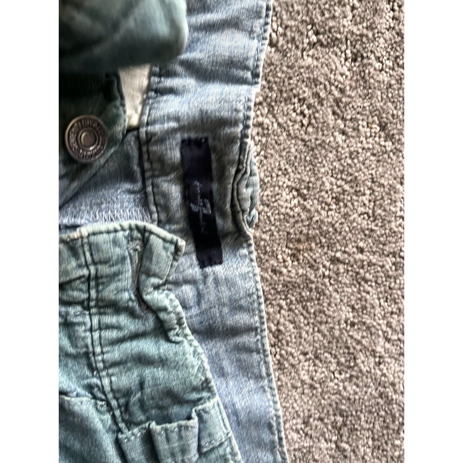7 For All Mankind 7 For All Mankind Shorts Women Chambray Green 27 Size 27" / US 4 / IT 40 - 3 Thumbnail