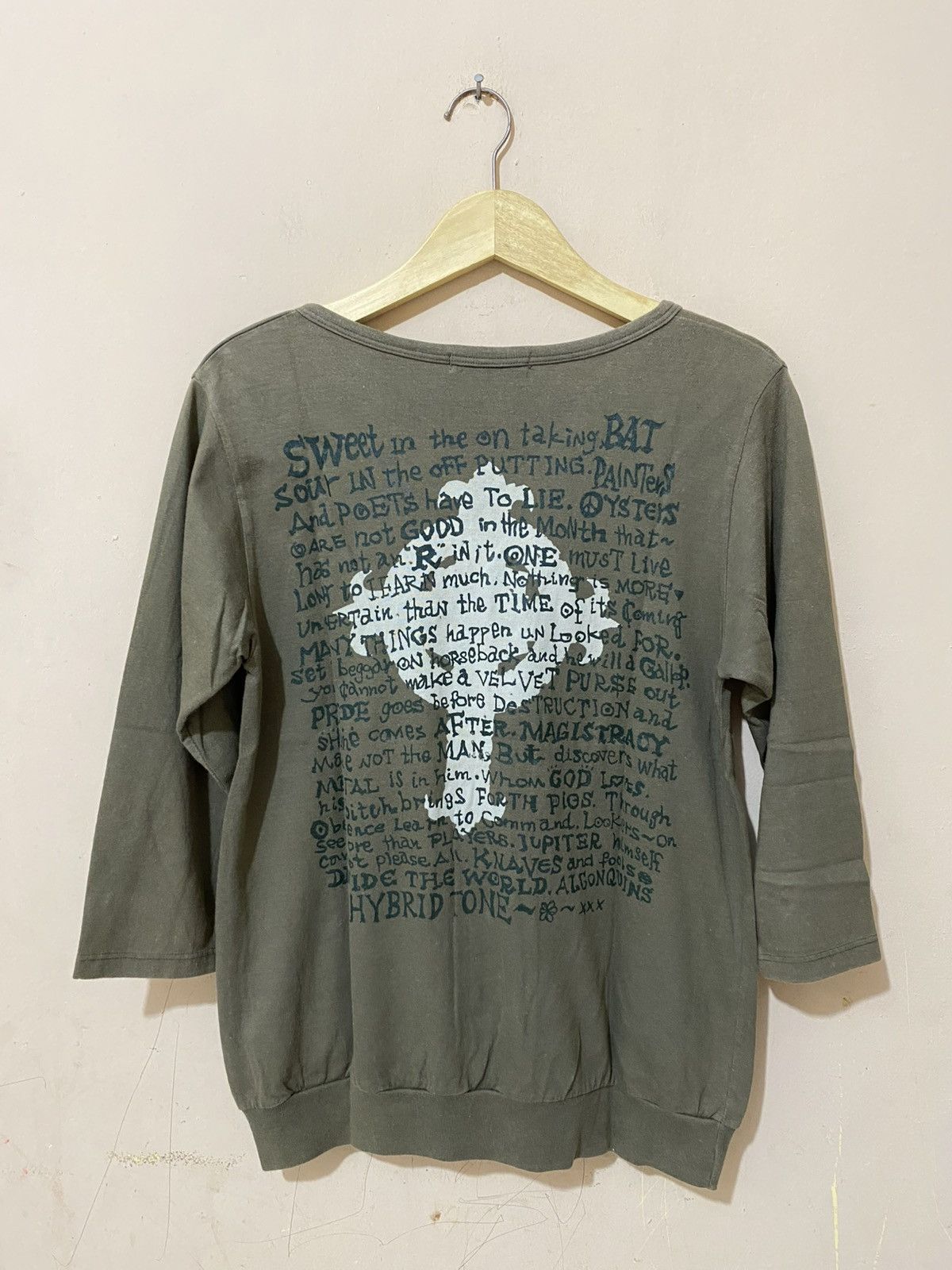 Japanese Brand Algonquins Poem Crossover Cardigan Size ONE SIZE - 1 Thumbnail
