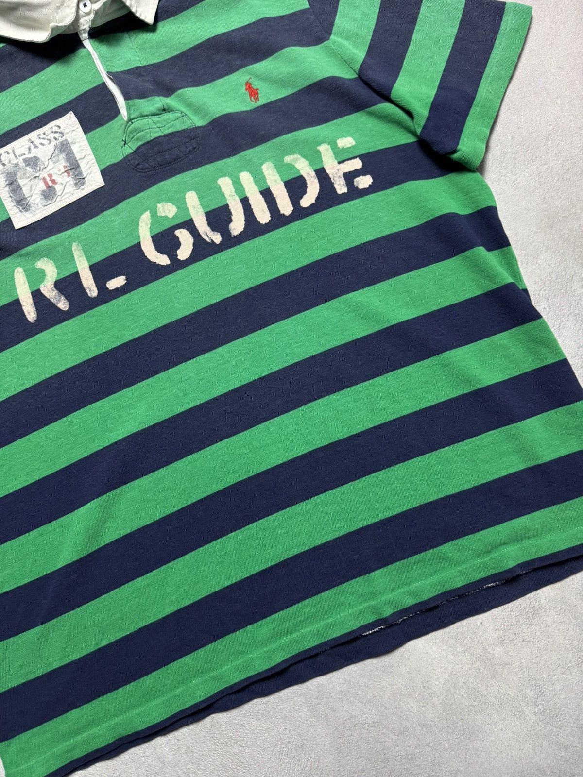 Polo Ralph Lauren Polo Ralph Lauren Class RL Claude Striped Rugby Polo Shirt Size US XXL / EU 58 / 5 - 4 Thumbnail