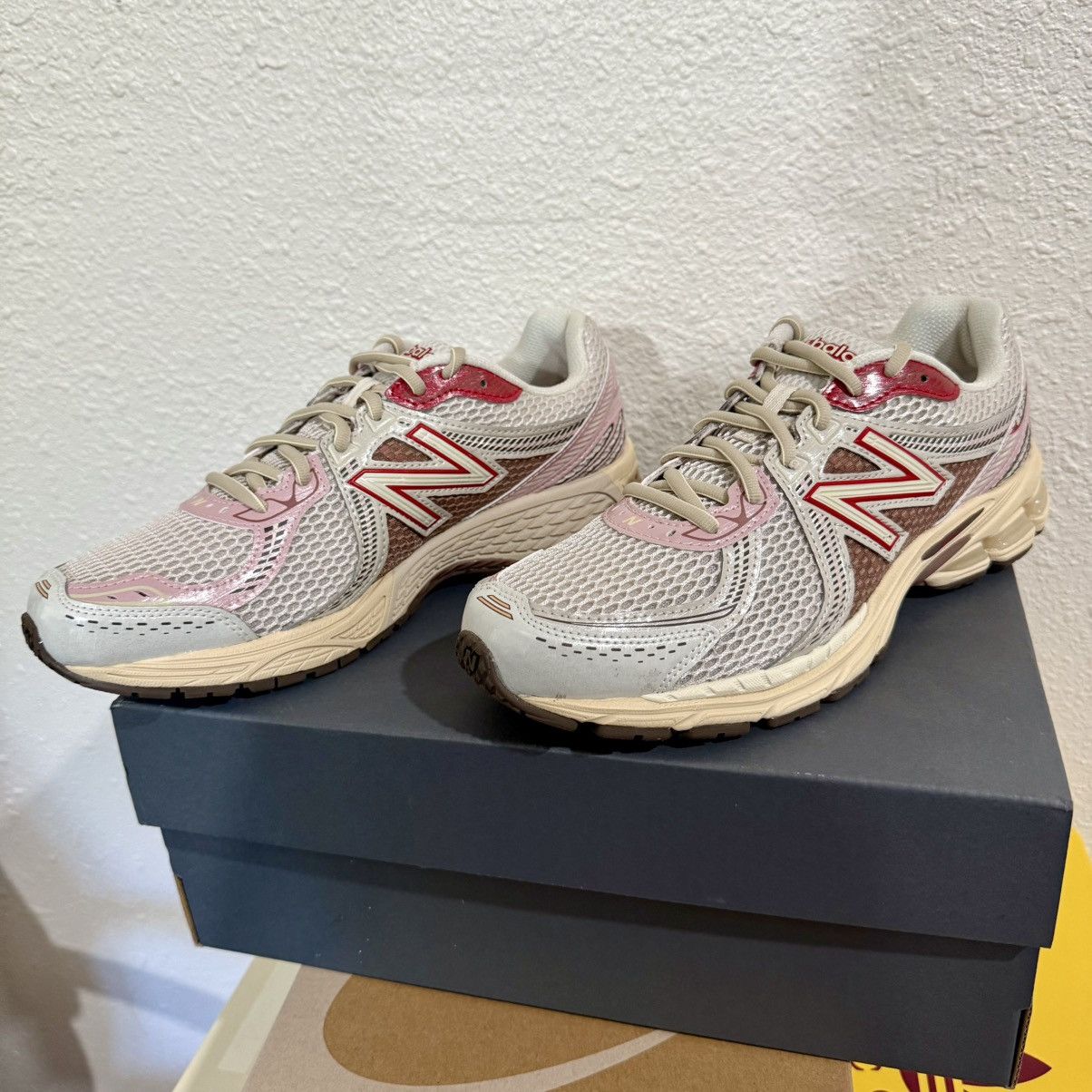 New Balance New Balance x size? (White / Pink / Brown) Size US 8.5 / EU 41-42 - 4 Thumbnail