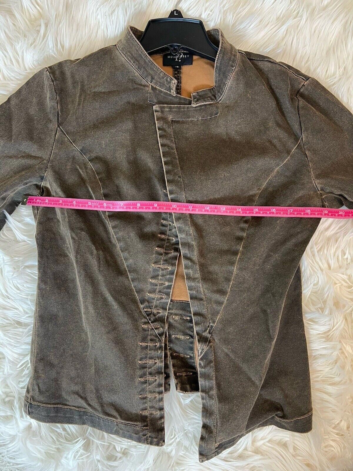 Designer MORRISSEY WOMANS Brown DENIMJACKET 12 Size XL / US 12-14 / IT 48-50 - 6 Thumbnail