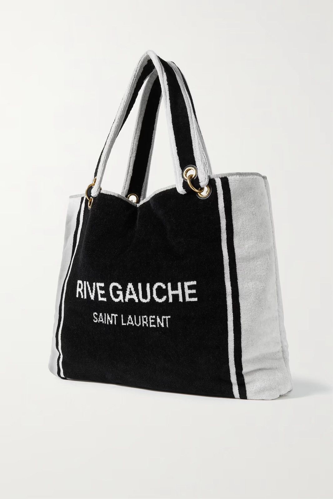 Saint Laurent RIVE GAUCHE TOWEL TOTE BAG IN TERRY CLOTH