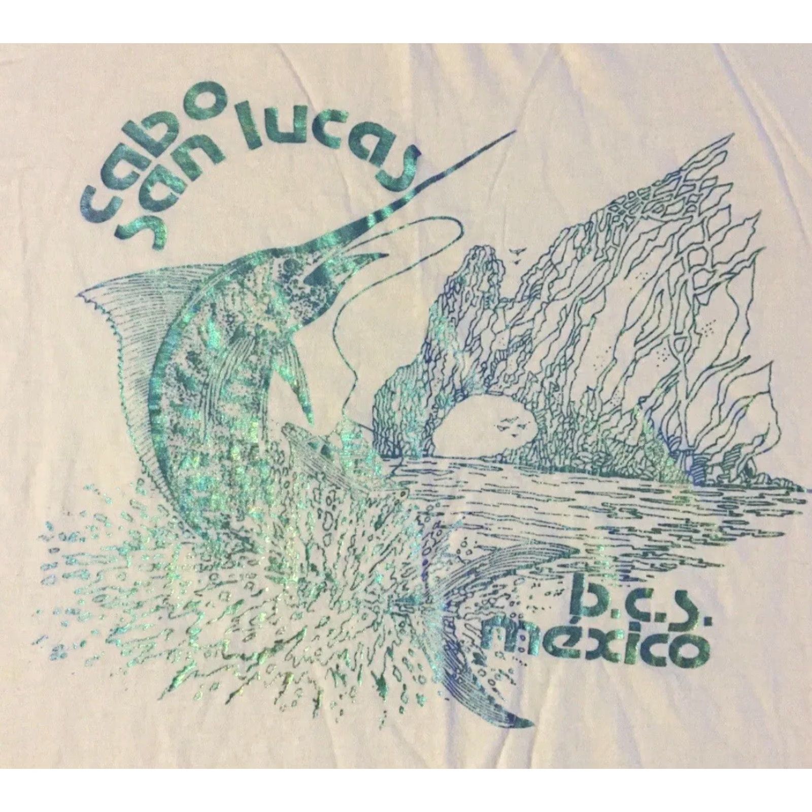 Vintage VINTAGE Cabo Swordfish Shirt M White 90s 80s Beach Tropical Art Grunge Mexico Fish Surf Hawaii Aloha Retro Rock Mens Size US M / EU 48-50 / 2 - 2 Thumbnail