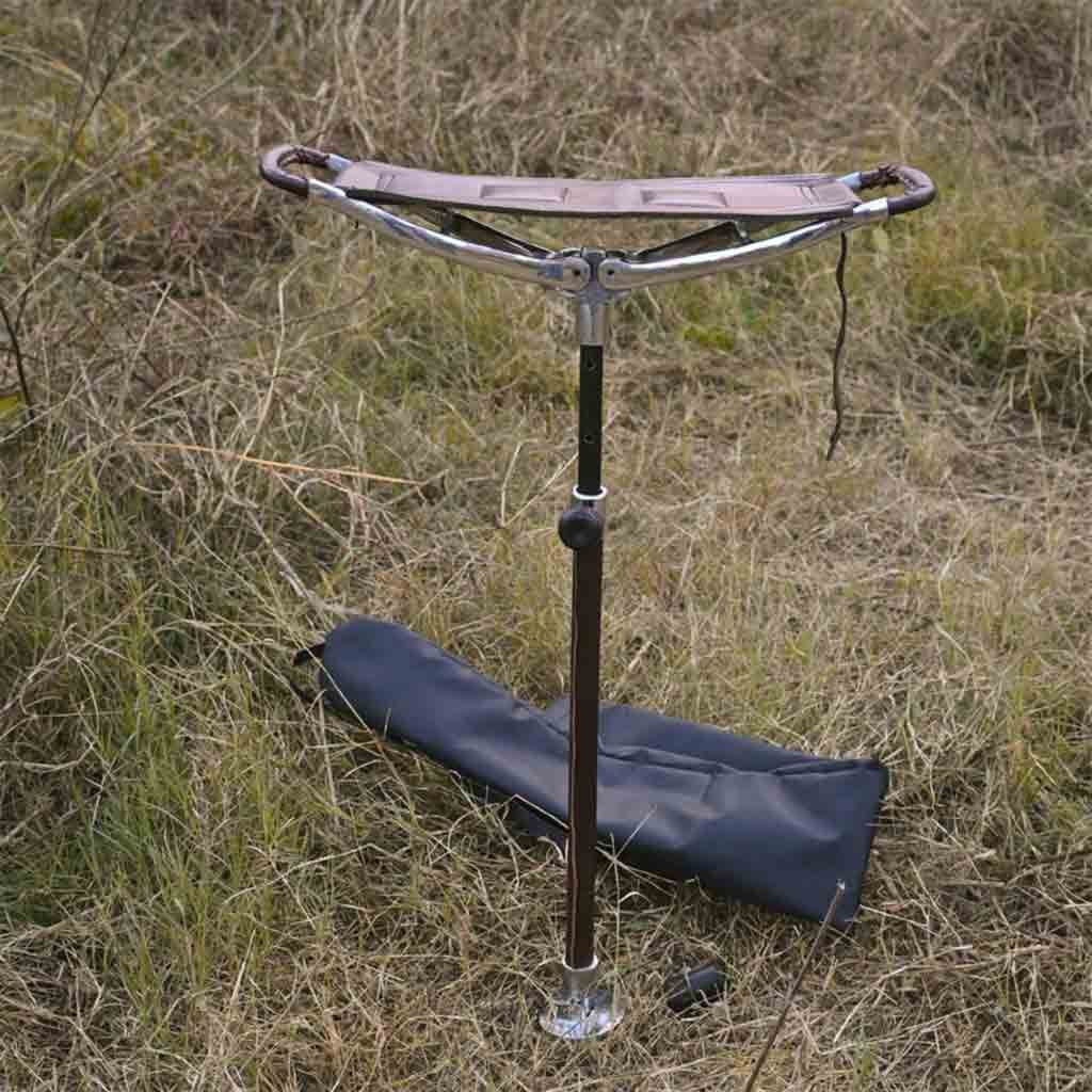 Leather × Other Leather Walking Stick Folding Seat Venator Coffee Brown Size 40 - 1 Thumbnail